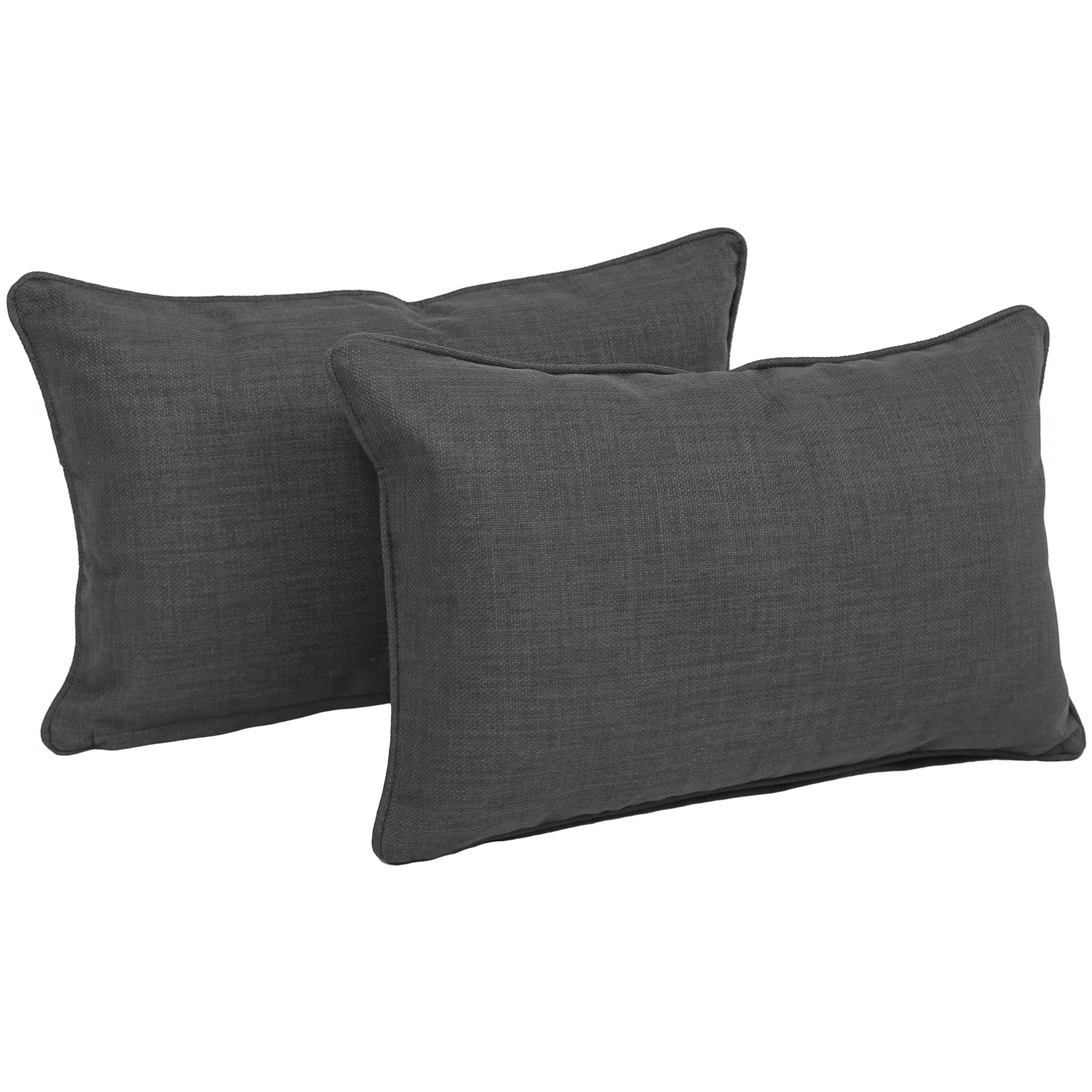 20-inch by 12-inch Indoor/Outdoor Lumbar Accent Throw Pillow (Set of 2)