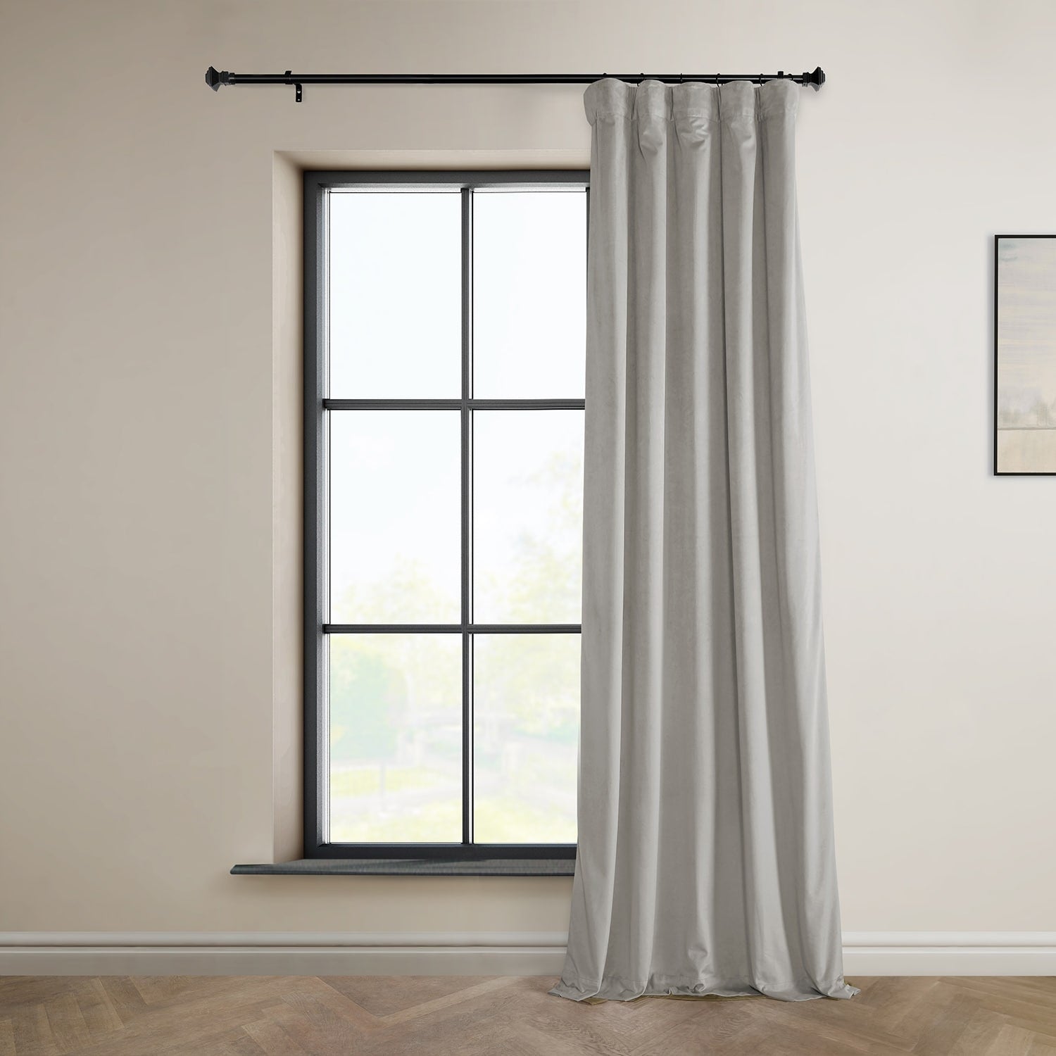 Exclusive Fabrics Heritage Plush Velvet Room Darkening Curtain (1 Panel) - Luxurious Single Drapery for Enhanced Room Darkening