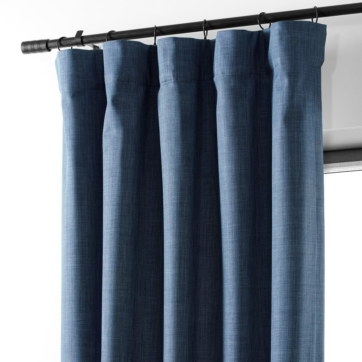 Exclusive Fabrics Performance Linen Luxury Blackout Curtains (1 Panel) - Thermal Insulation, Elegant Blackout Drapery