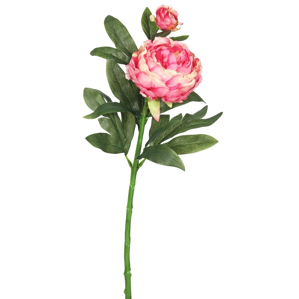 Vickerman 24 Artificial Pink Peony Stem, Set of 3