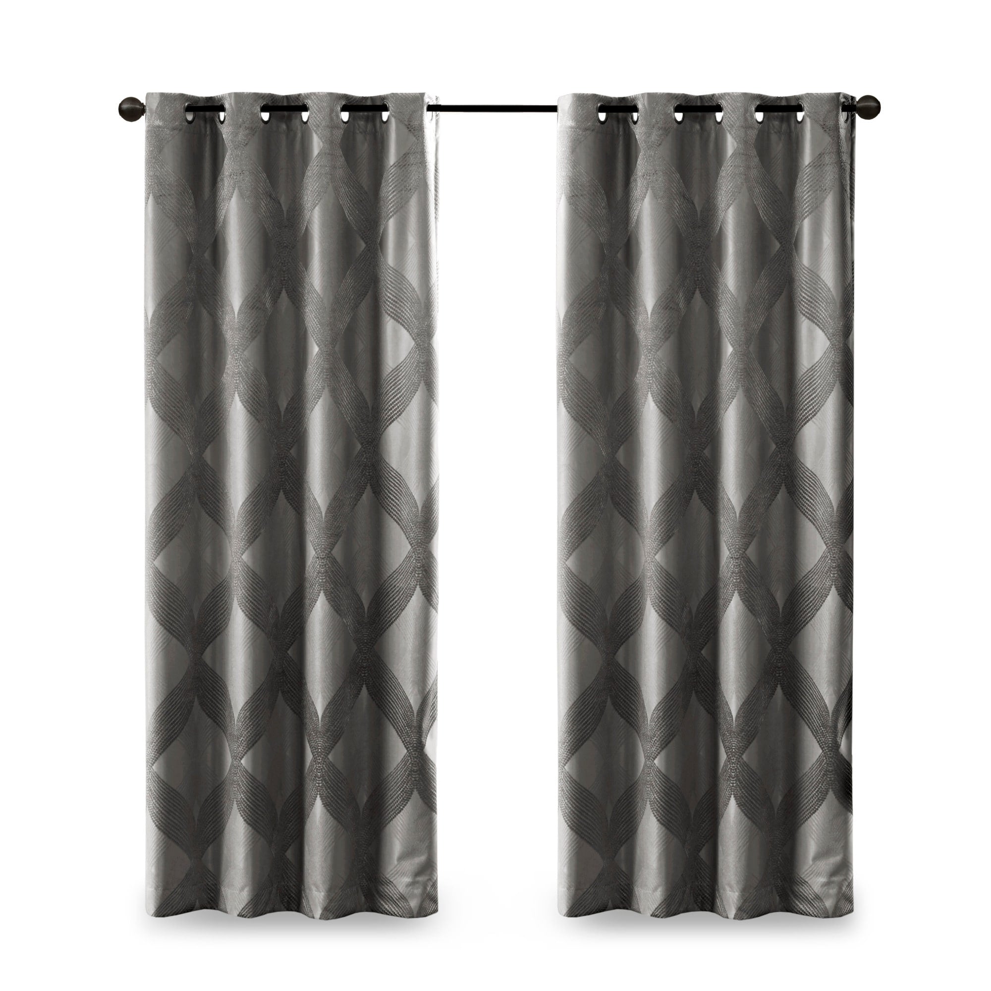 SunSmart Abel Ogee Knitted Jacquard Total Blackout Curtain Panel