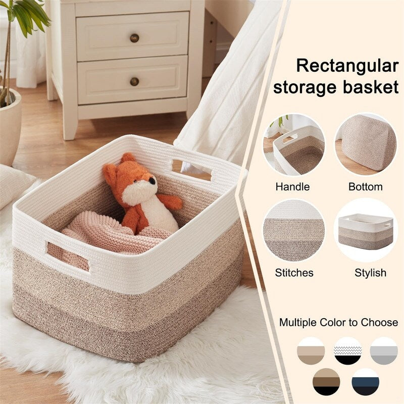 Large Blanket Basket - 17D x 22W x 12H