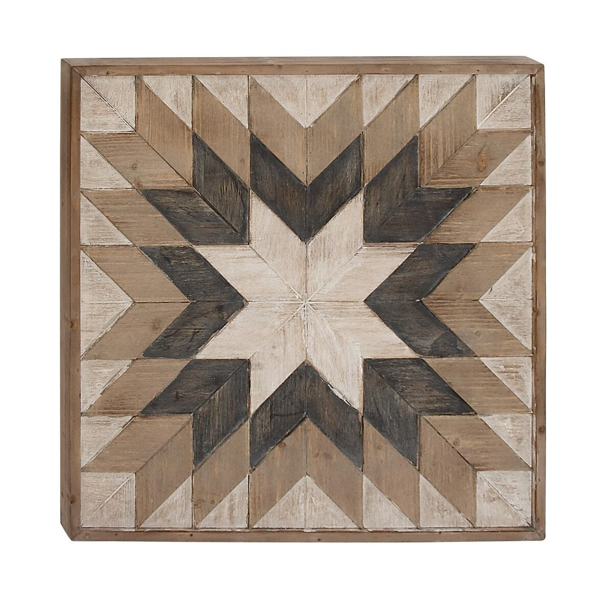 Wood Geometric Handmade Southwestern Home Wall Decor - Brown - Roche River Decor