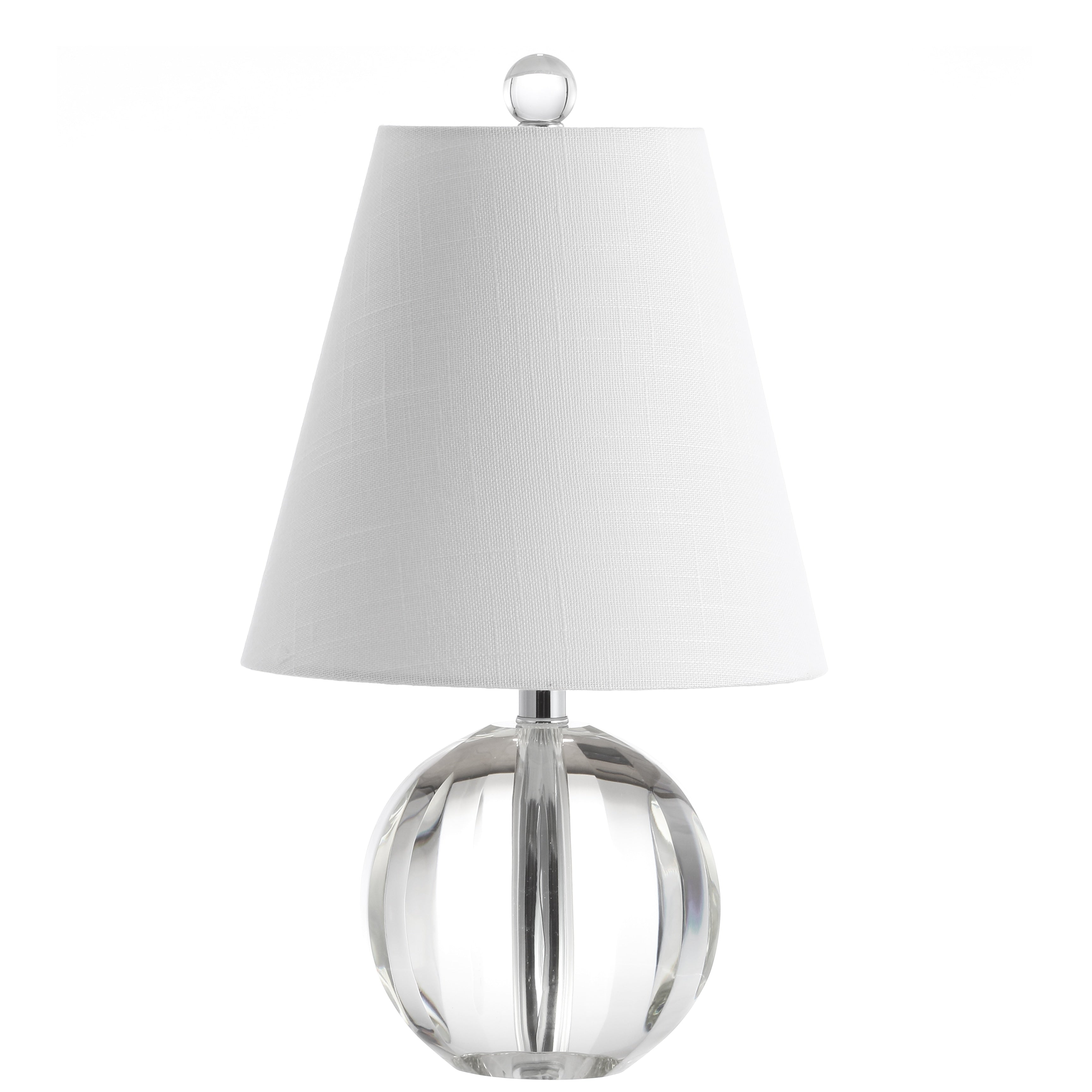 Wyman 16 Crystal Ball/Metal LED Table Lamp, Clear by JONATHAN Y