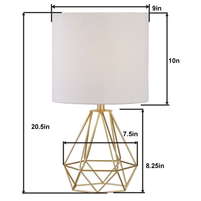 20.5 Bedside Table Lamp Set (Set of 2)