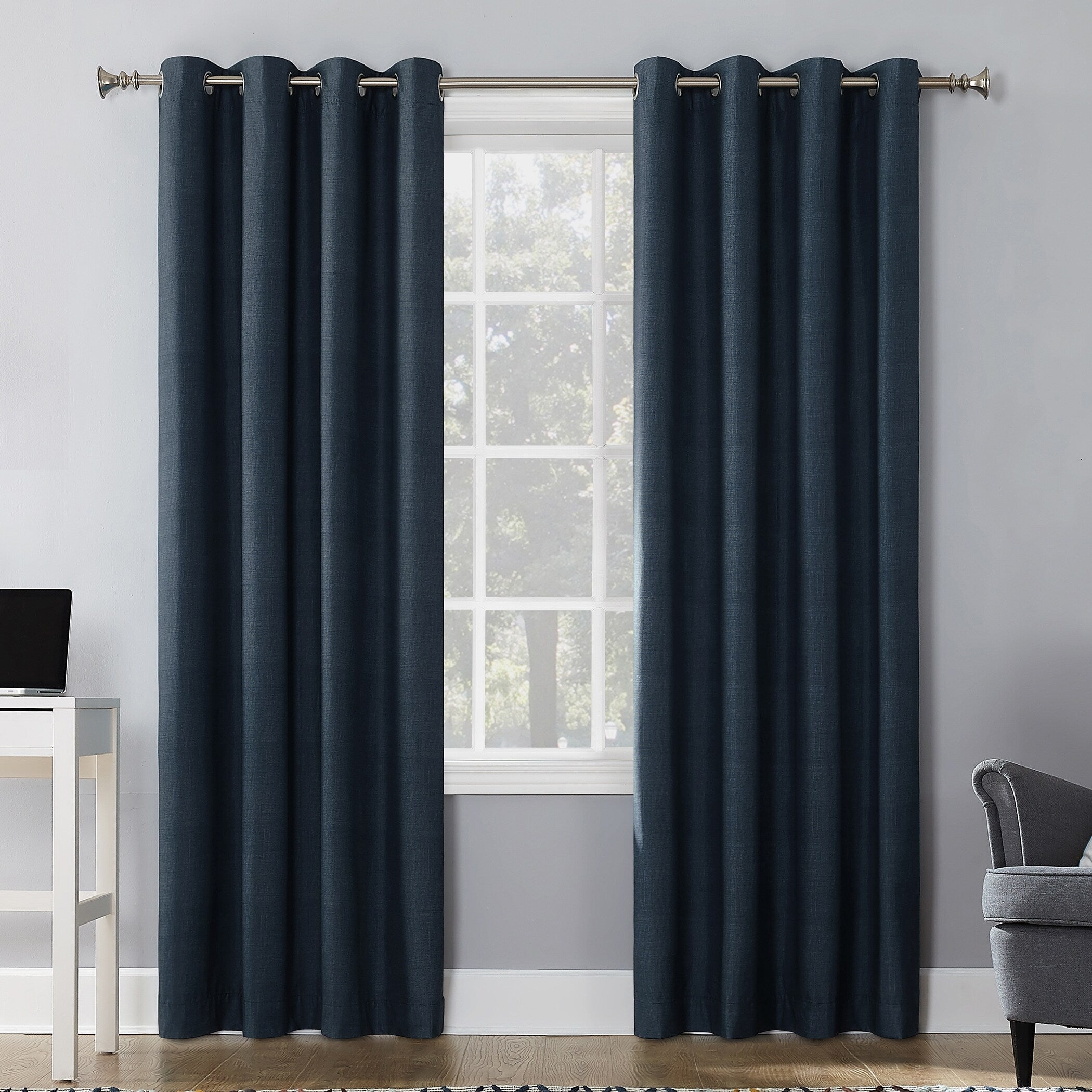 Sun Zero Duran Thermal Insulated Total Blackout Grommet 1-Piece Curtain Panel, Single Panel