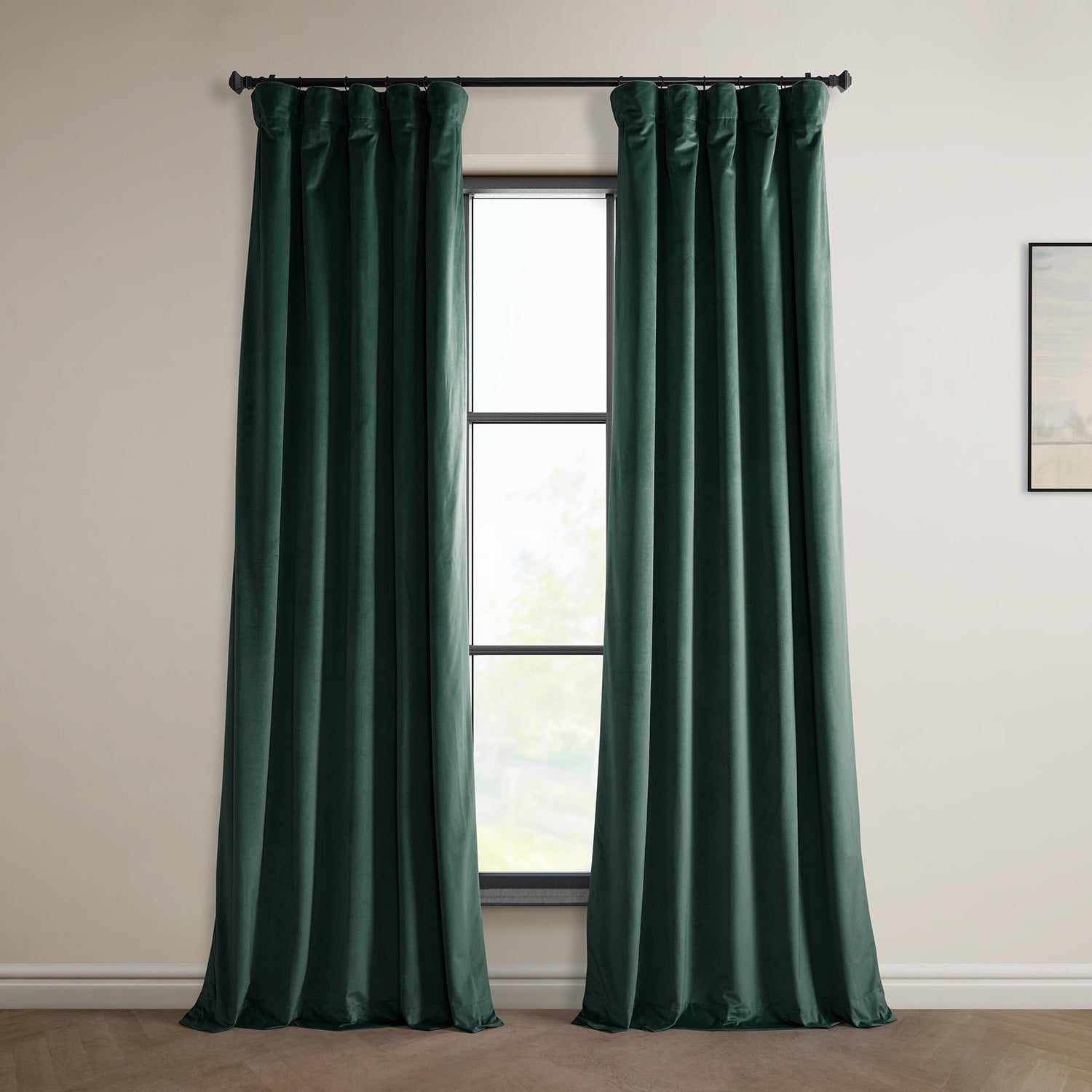 Exclusive Fabrics Heritage Plush Velvet Room Darkening Curtain (1 Panel) - Luxurious Single Drapery for Enhanced Room Darkening