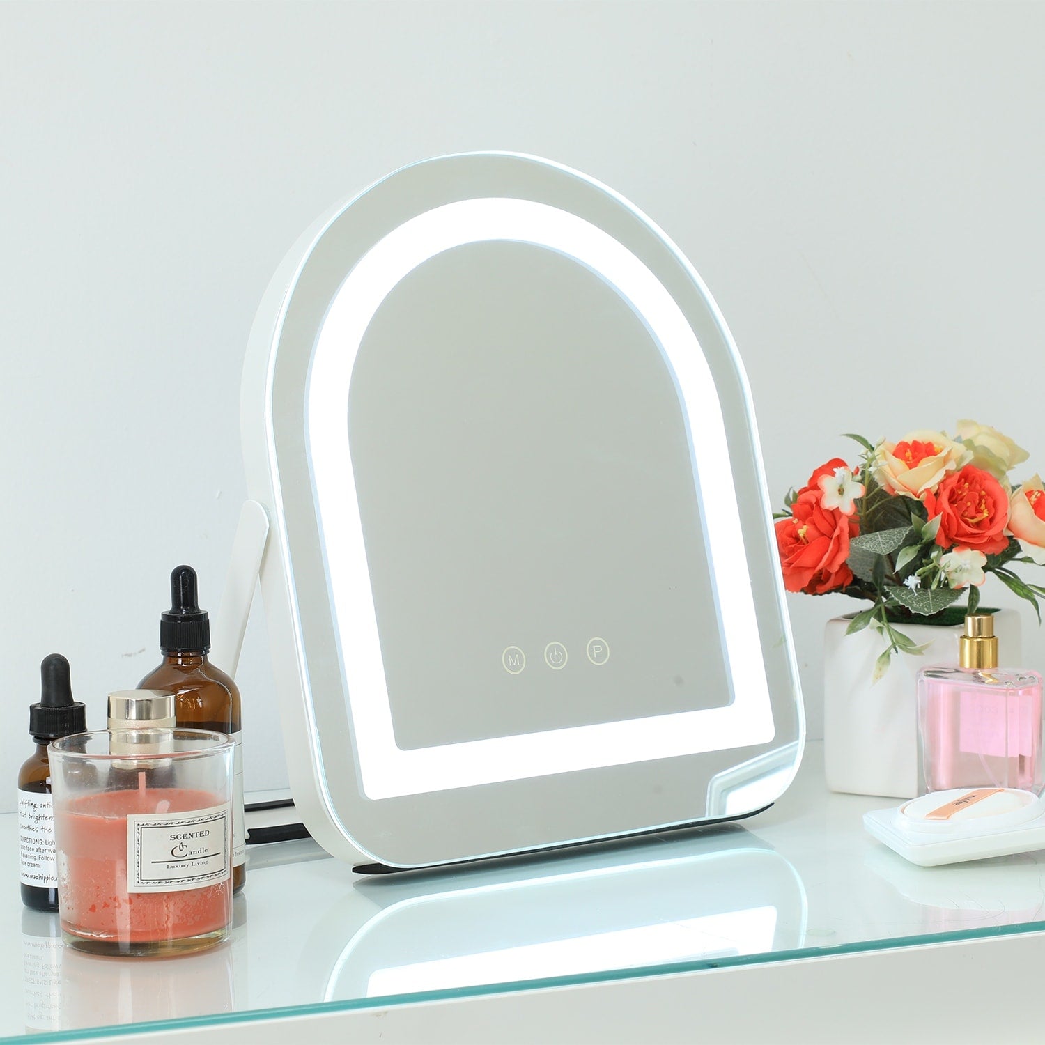 Hollywood Vanity Makeup Mirror for Dressing Table, 25 x 30 cm