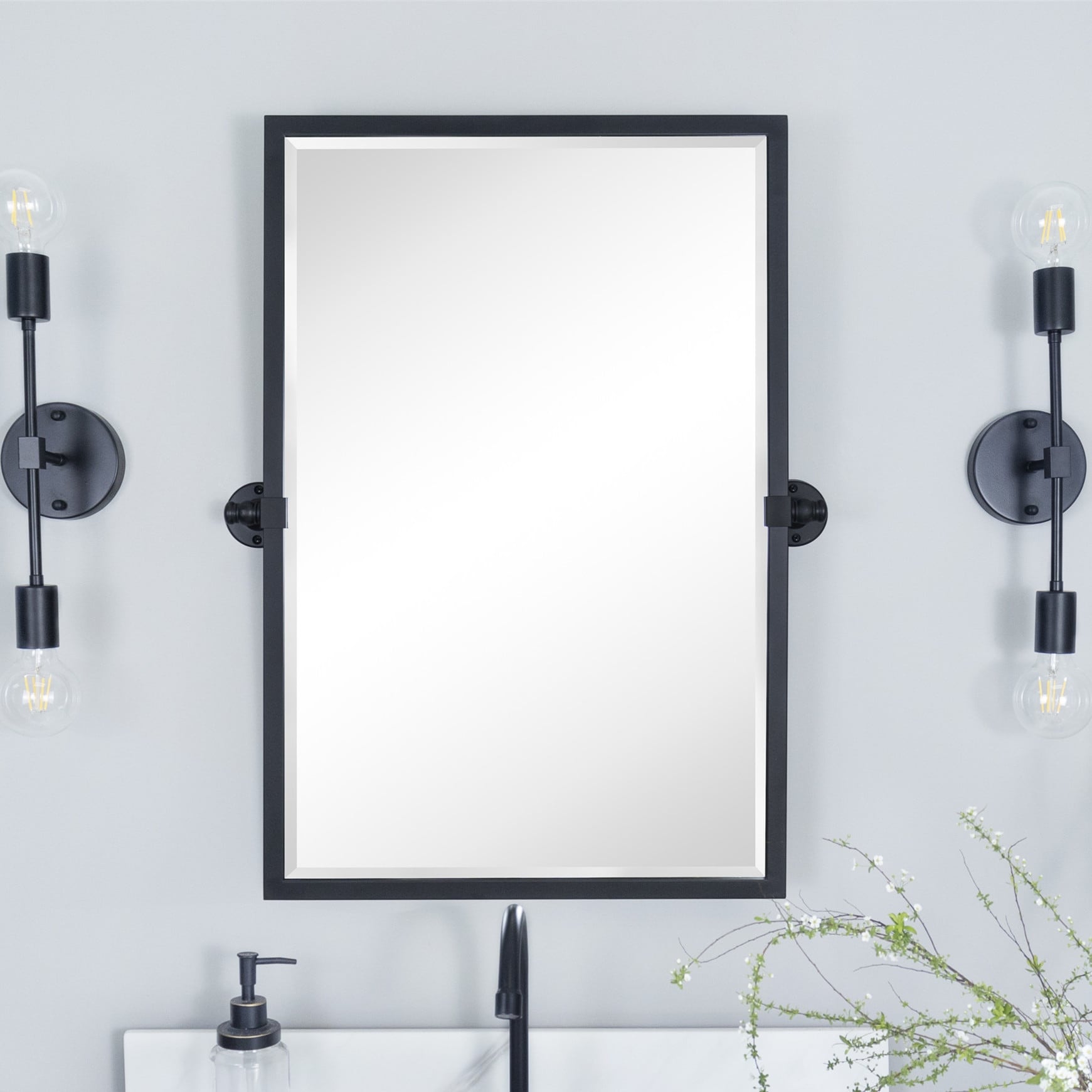 TEHOME Blakley Rectangle Metal Wall Mirror