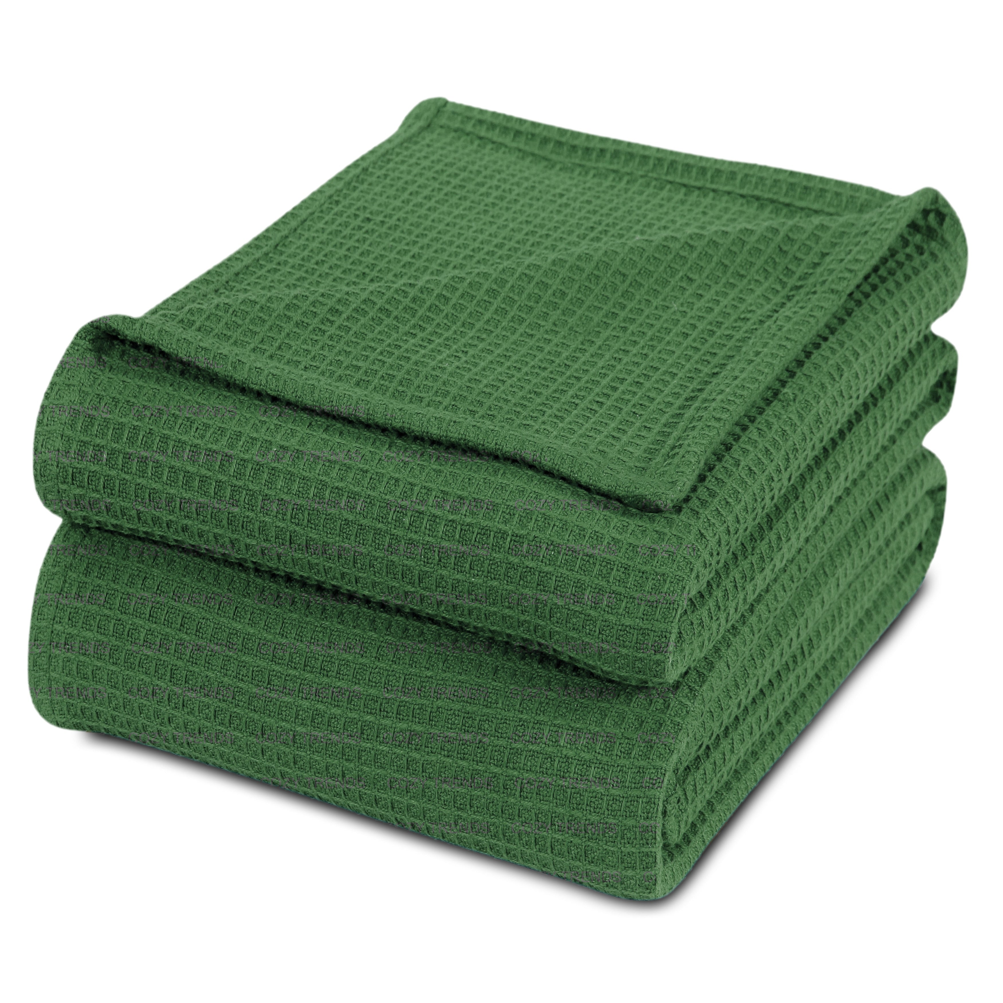 100-percent Cotton Waffle Weave Medium Weight All Season Thermal Blankets