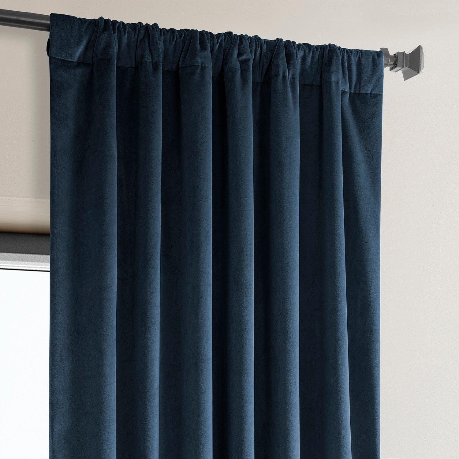 Exclusive Fabrics Heritage Plush Velvet Room Darkening Curtain (1 Panel) - Luxurious Single Drapery for Enhanced Room Darkening