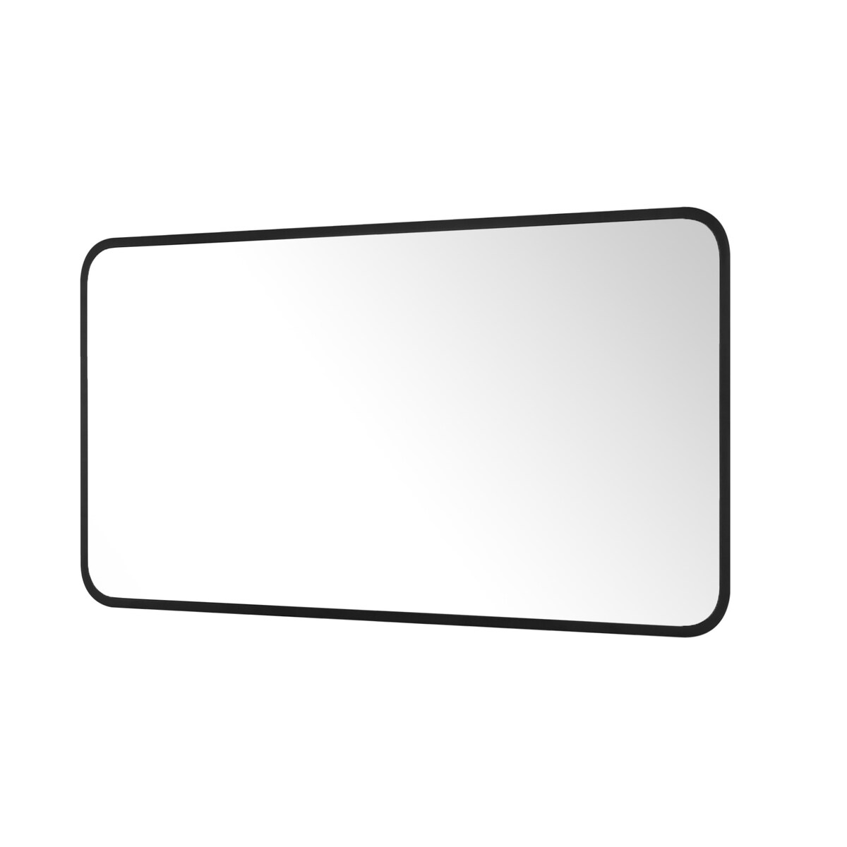 Rounded Rectangular Metal Framed Bathroom Vanity Mirror