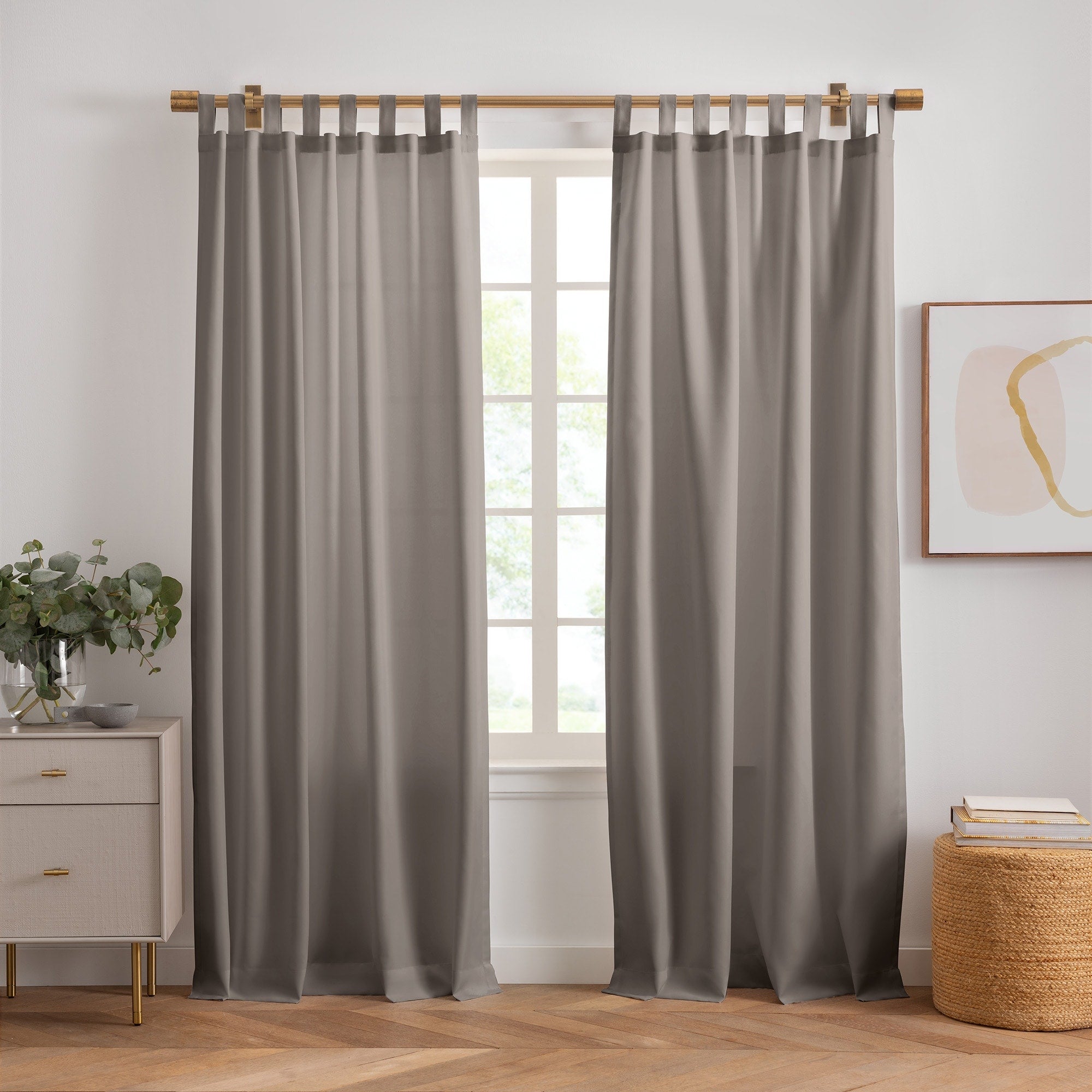 Matine Indoor/Outdoor Tab Top Single Curtain Panel