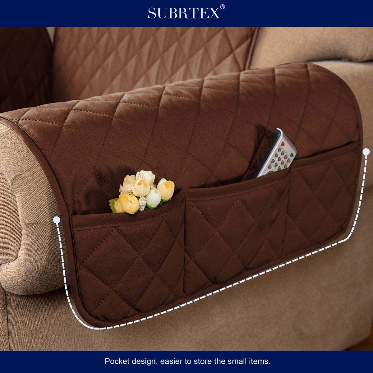 Subrtex XL Sofa Reversible Couch Cover Quilted Slipcover Furniture Protector