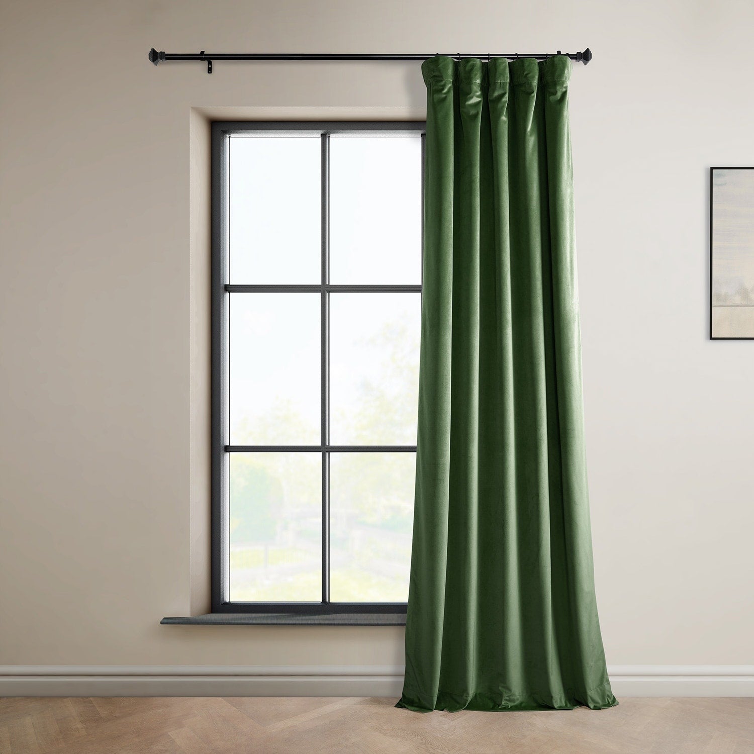 Exclusive Fabrics Heritage Plush Velvet Room Darkening Curtain (1 Panel) - Luxurious Single Drapery for Enhanced Room Darkening