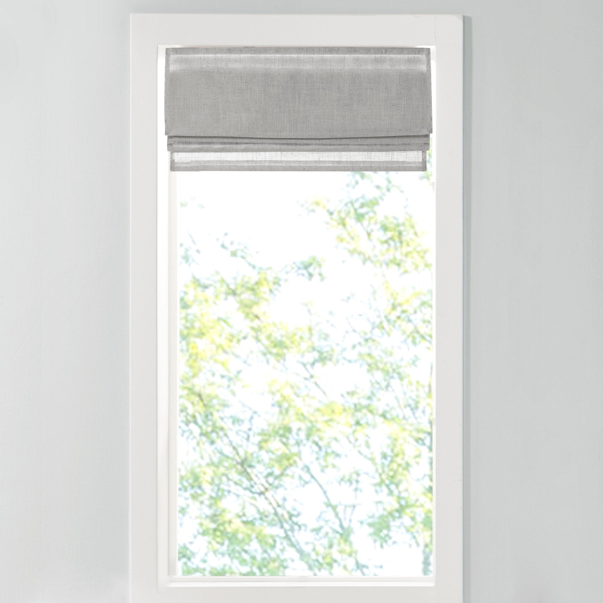 Madison Park Suvi Linen Blend Light Filtering Cordless Roman Shade