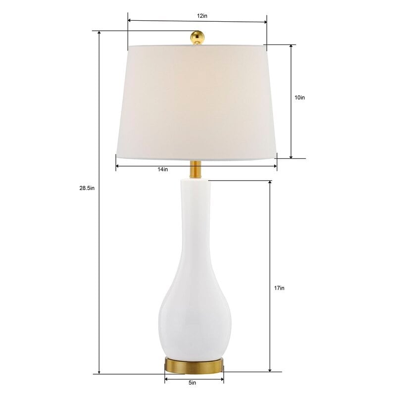 28.5 Ceramic Table Lamp Set with USB (Set of 2)