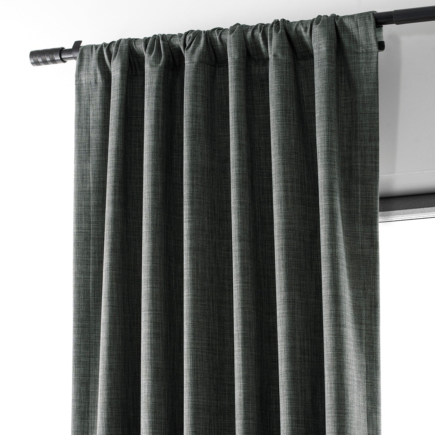 Exclusive Fabrics Performance Linen Luxury Blackout Curtains (1 Panel) - Thermal Insulation, Elegant Blackout Drapery