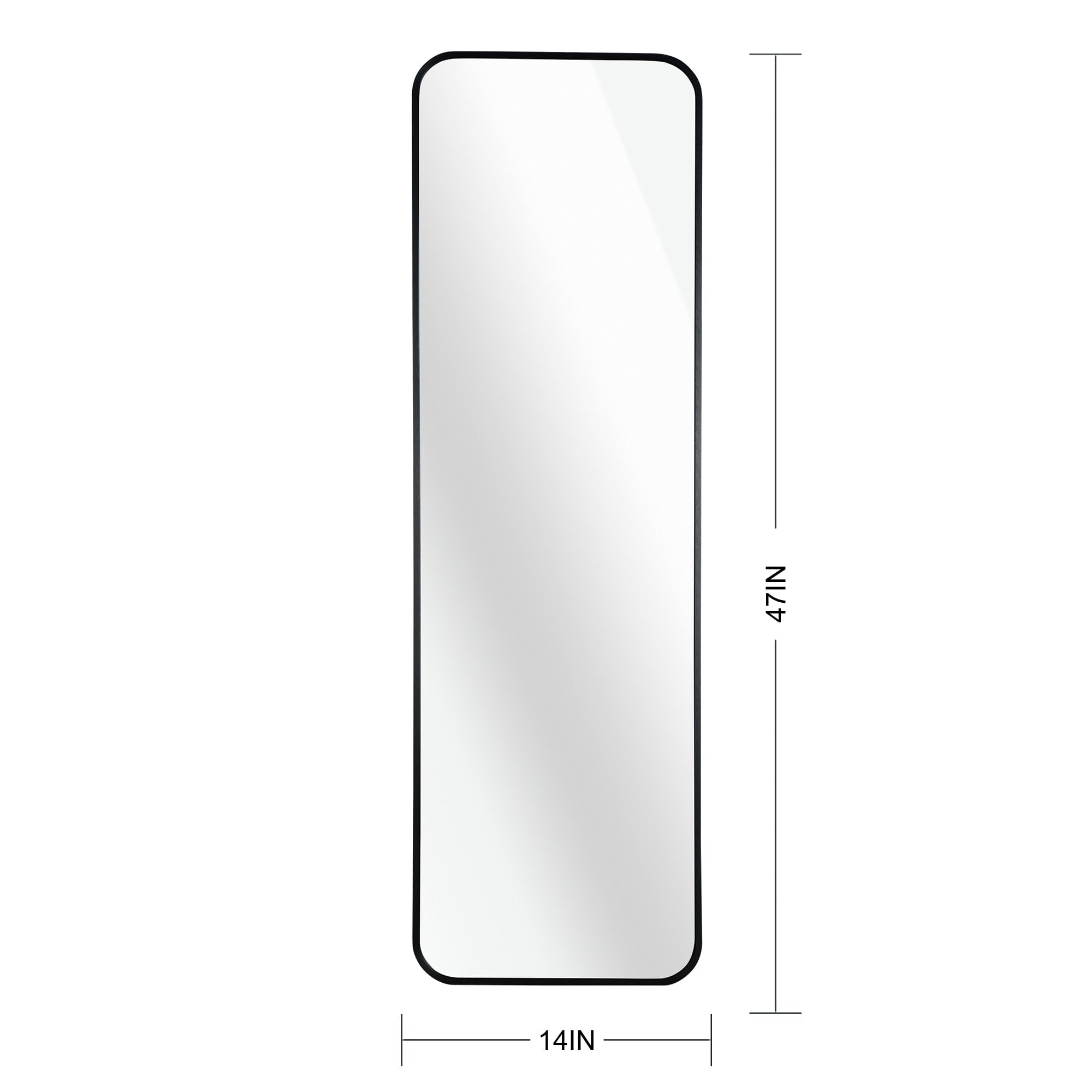 47 x 14 Door Mirror with Metal Frame