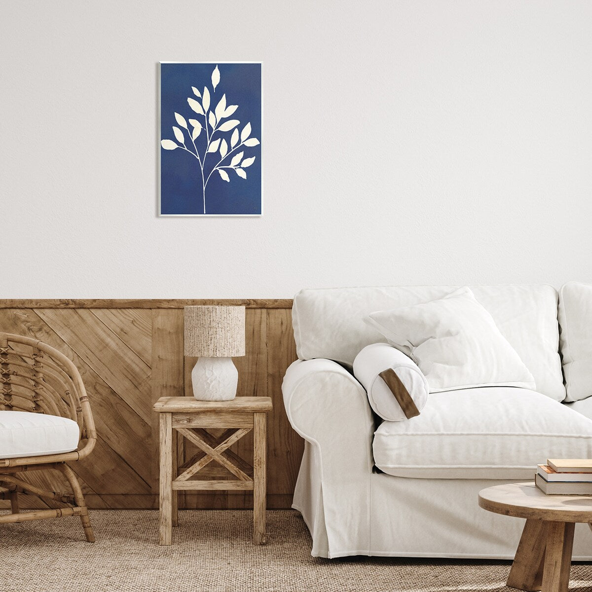 Stupell Modern Leaf Sprig Botanical Abstract Stencil Shape Wood Wall Art, Design by Susan Jill