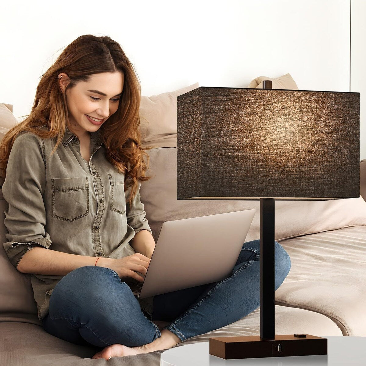 Upgraded, Set of 2 Bedside Touch Control Table Lamp