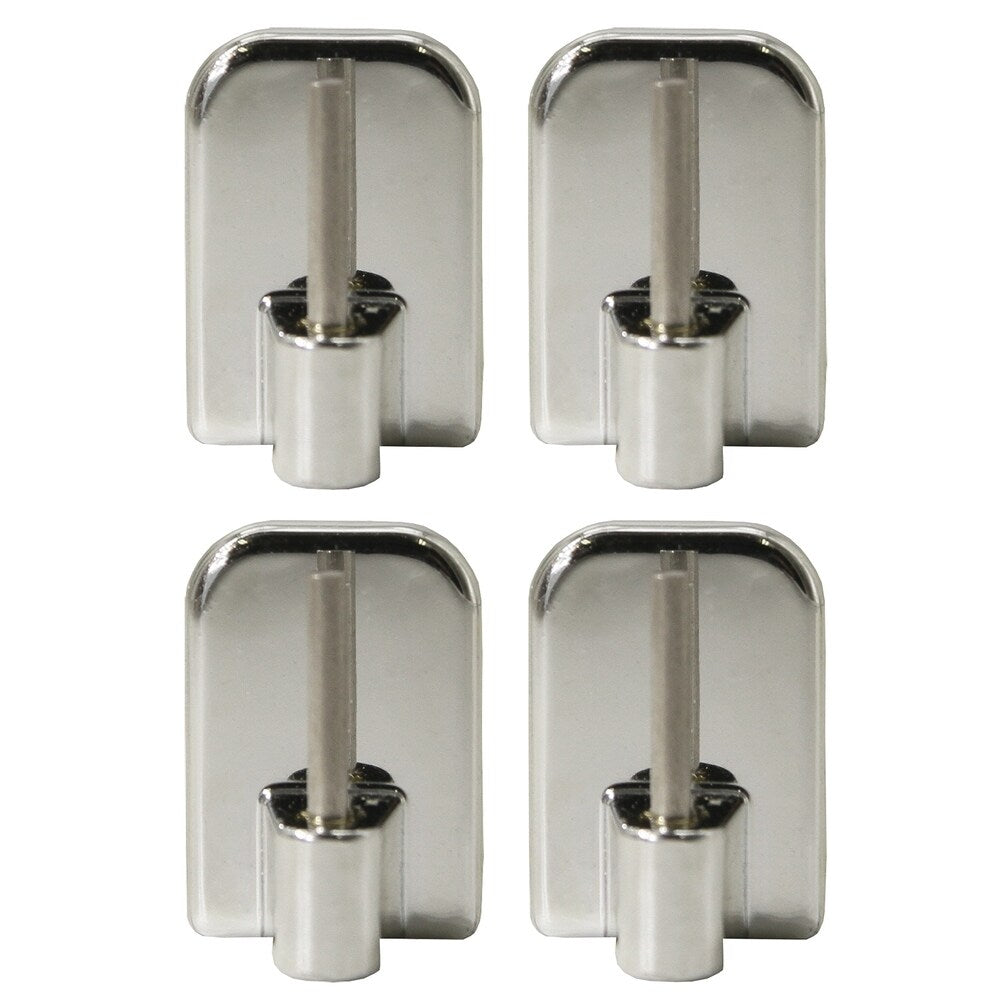 Self Adhesive Hooks Sash Rod Kitchen Curtains Set of 4 - n/a