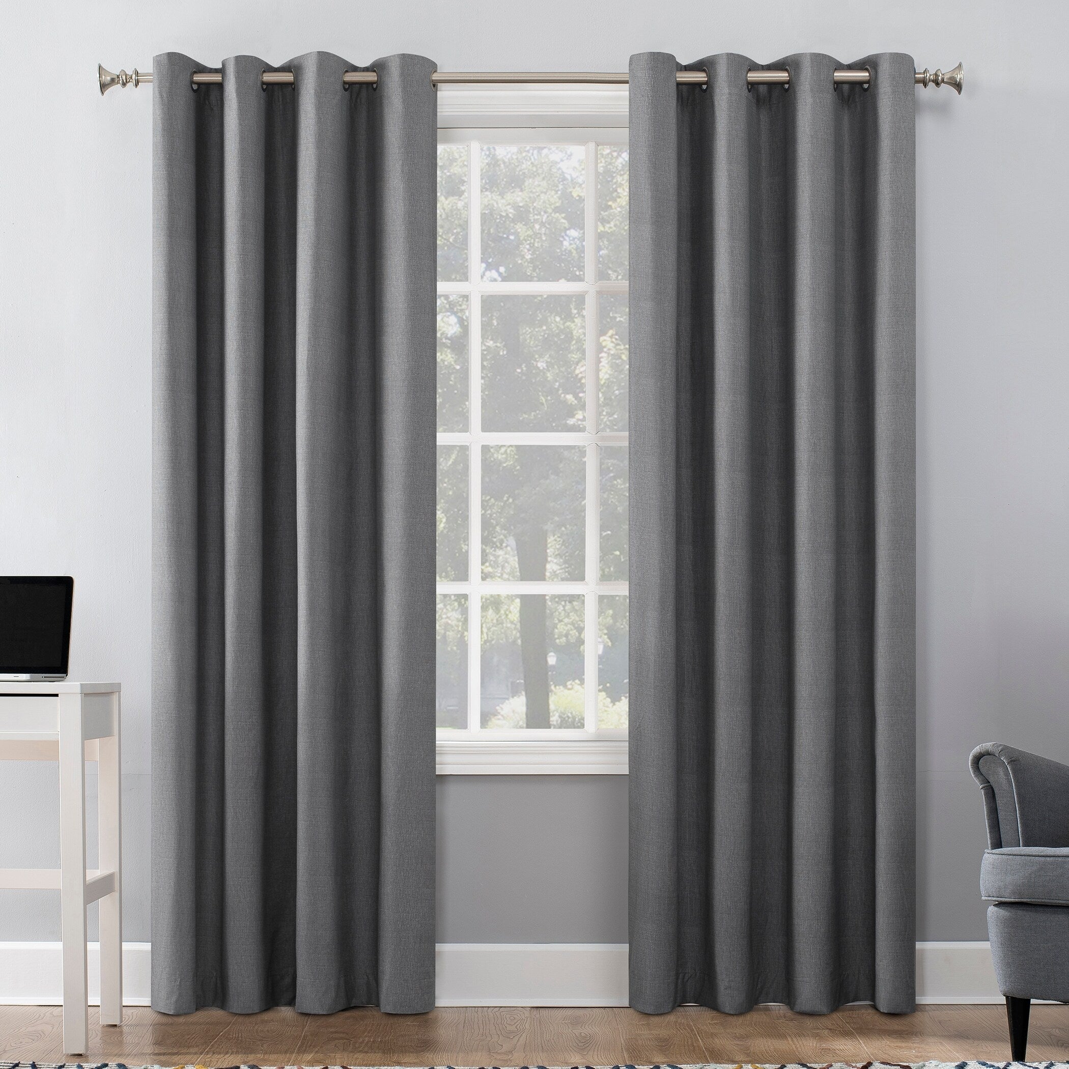 Sun Zero Duran Thermal Insulated Total Blackout Grommet 1-Piece Curtain Panel, Single Panel