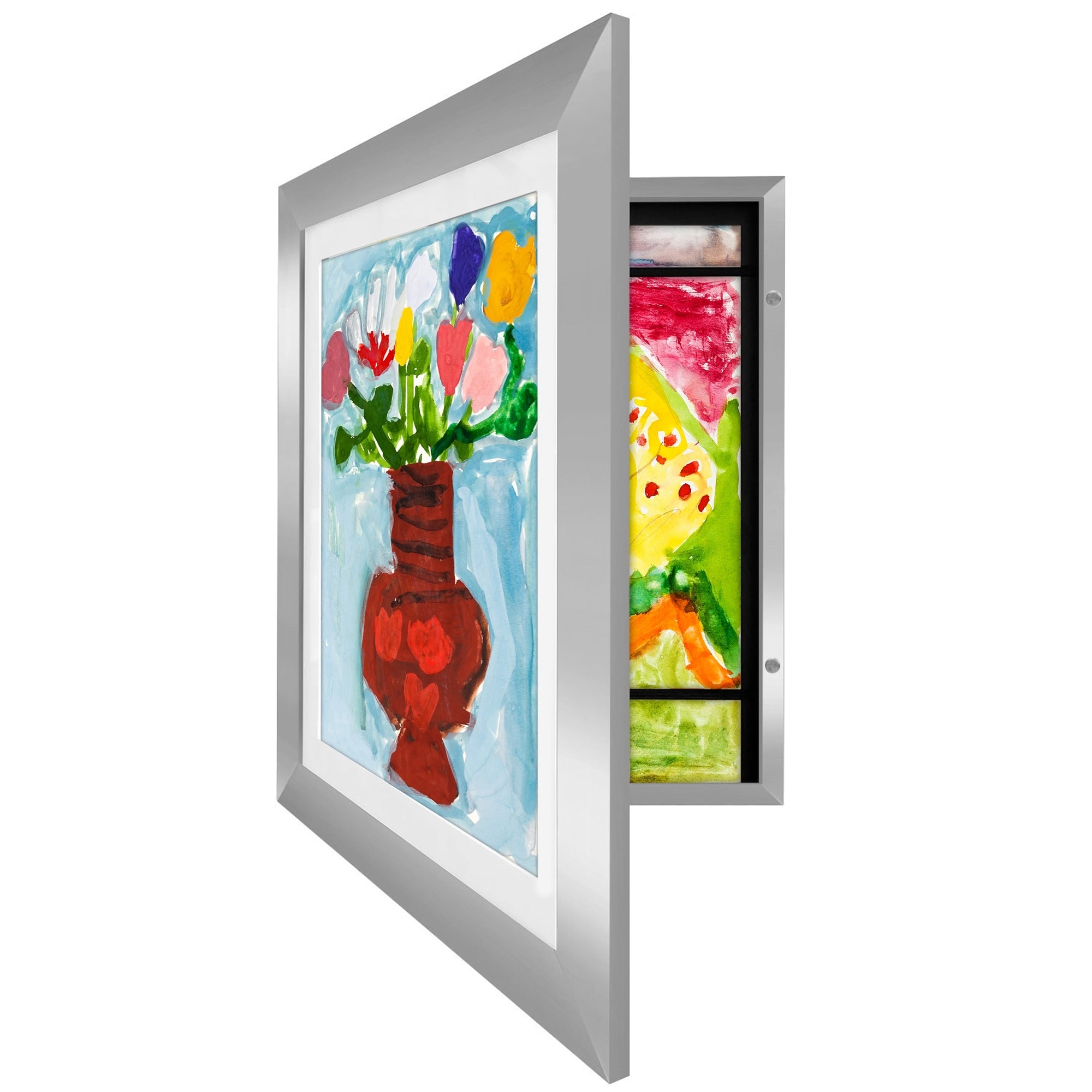 Americanflat 10x12.5 Front-loading Kids Art Frame with Mat