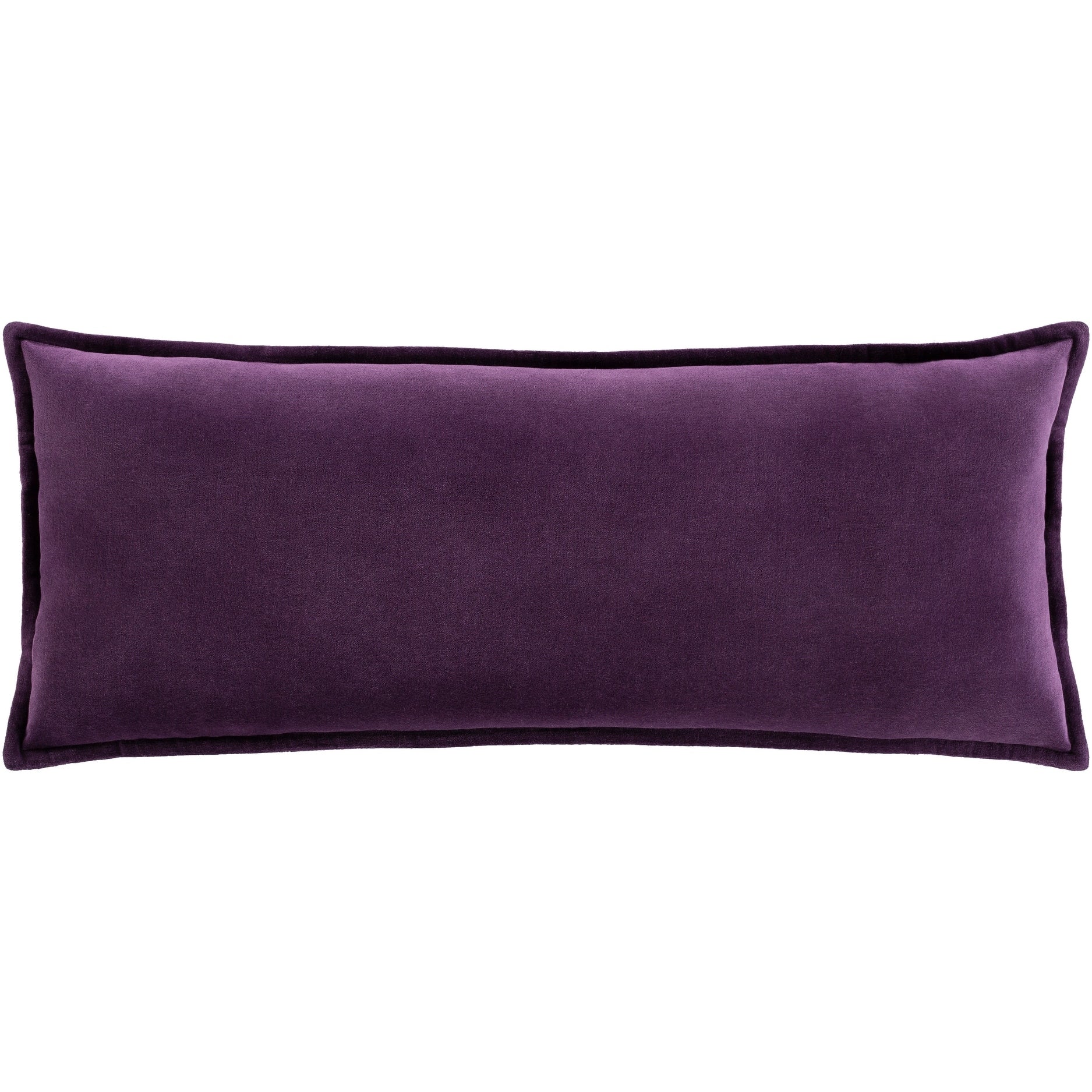 Livabliss Vianne Solid Cotton Velvet 30-inch Lumbar Throw Pillow