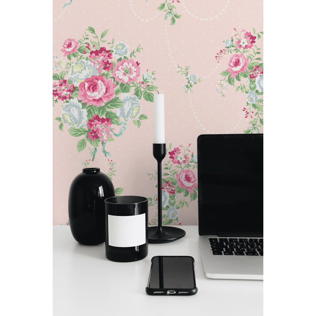 Seabrook Designs Floral Bouquets Unpasted Wallpaper