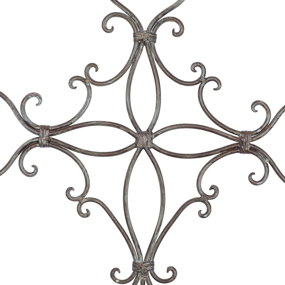 Metal Cross Scroll Home Wall Decor - Black - Roche River Decor