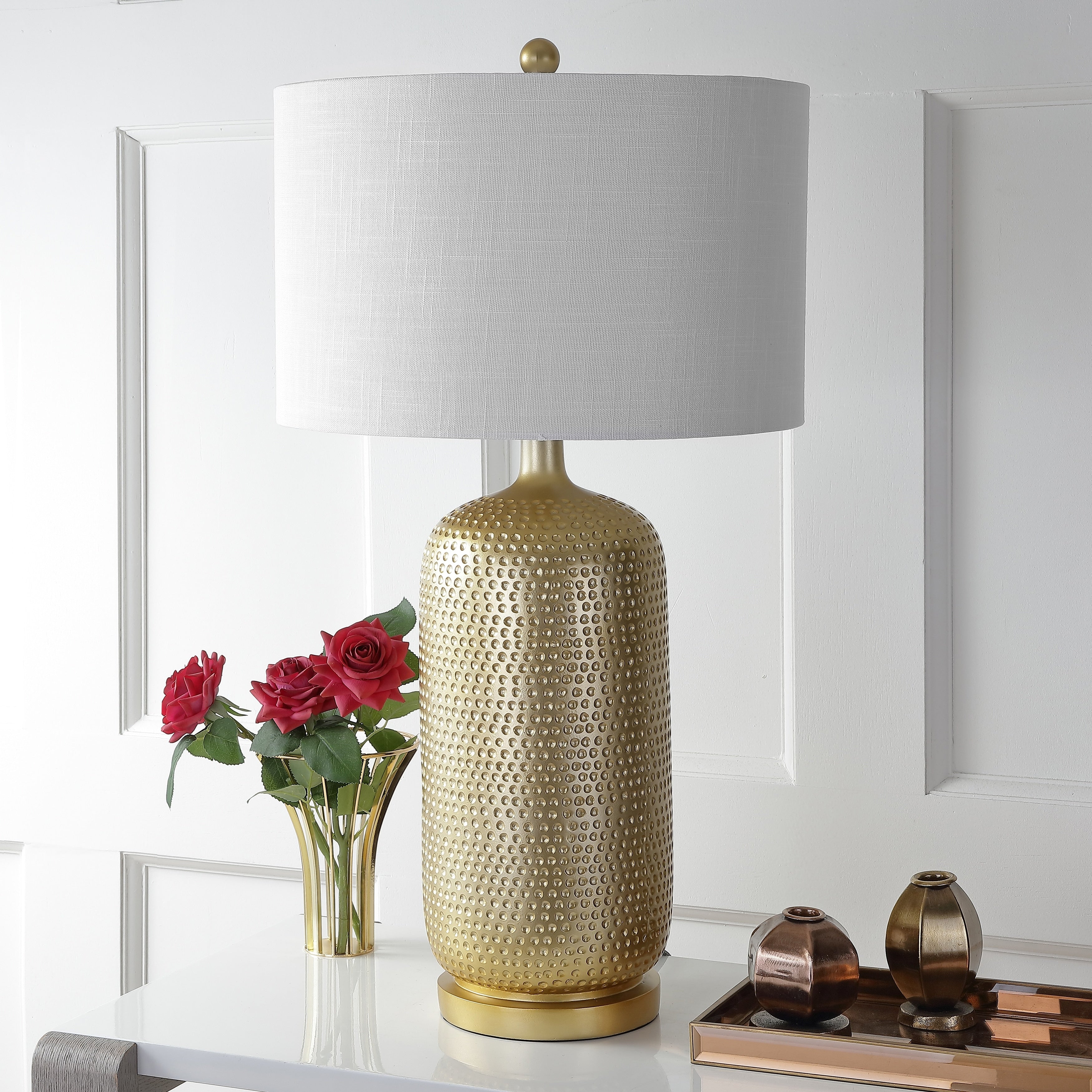 Sophia 30 Resin LED Table Lamp, Gold by JONATHAN Y