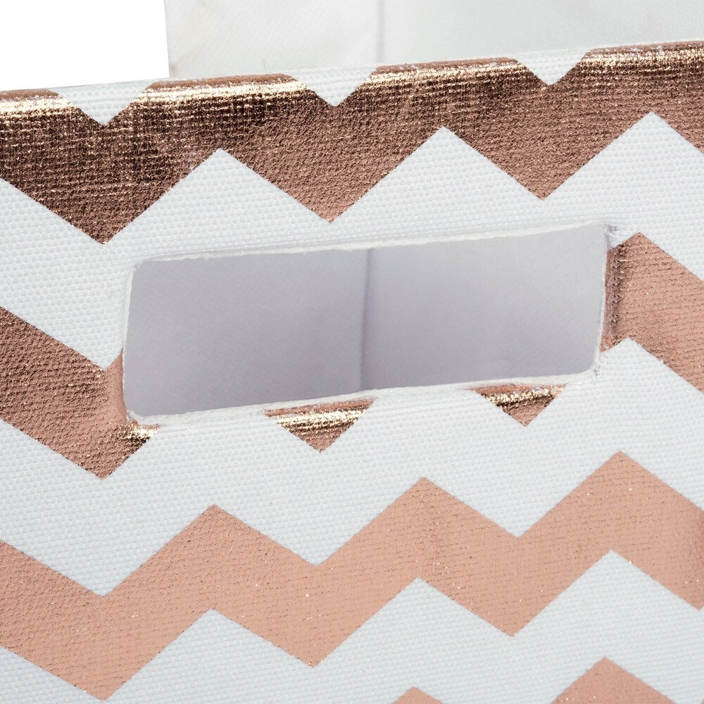 DII Hardsided Chevron Decorative Storage Trapezoid