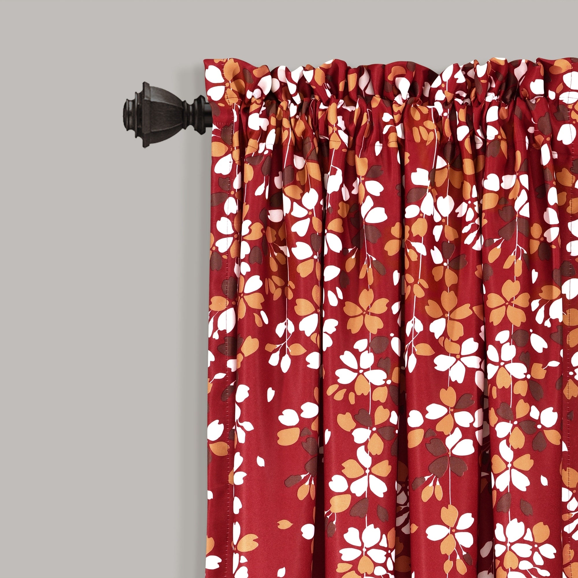 Lush Decor Weeping Flowers Room Darkening Curtain Panel Pair