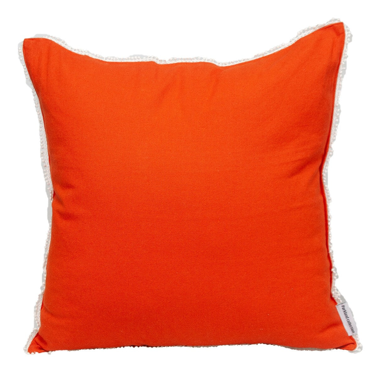 Parkland Collection Transitional Solid Orange Square 20 x 20 Pillow