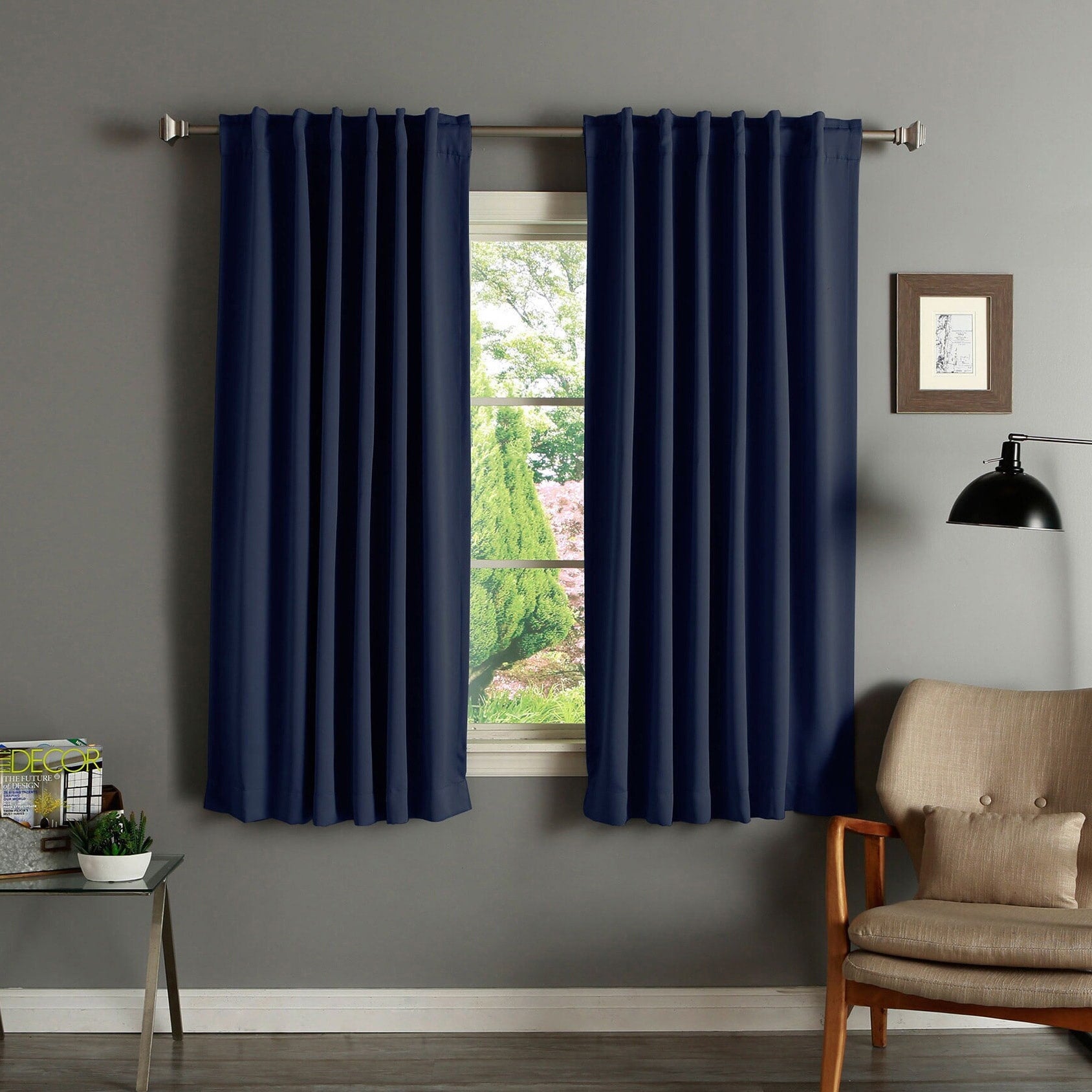 Aurora Home Insulated Thermal 63-inch Blackout Curtain Panel Pair