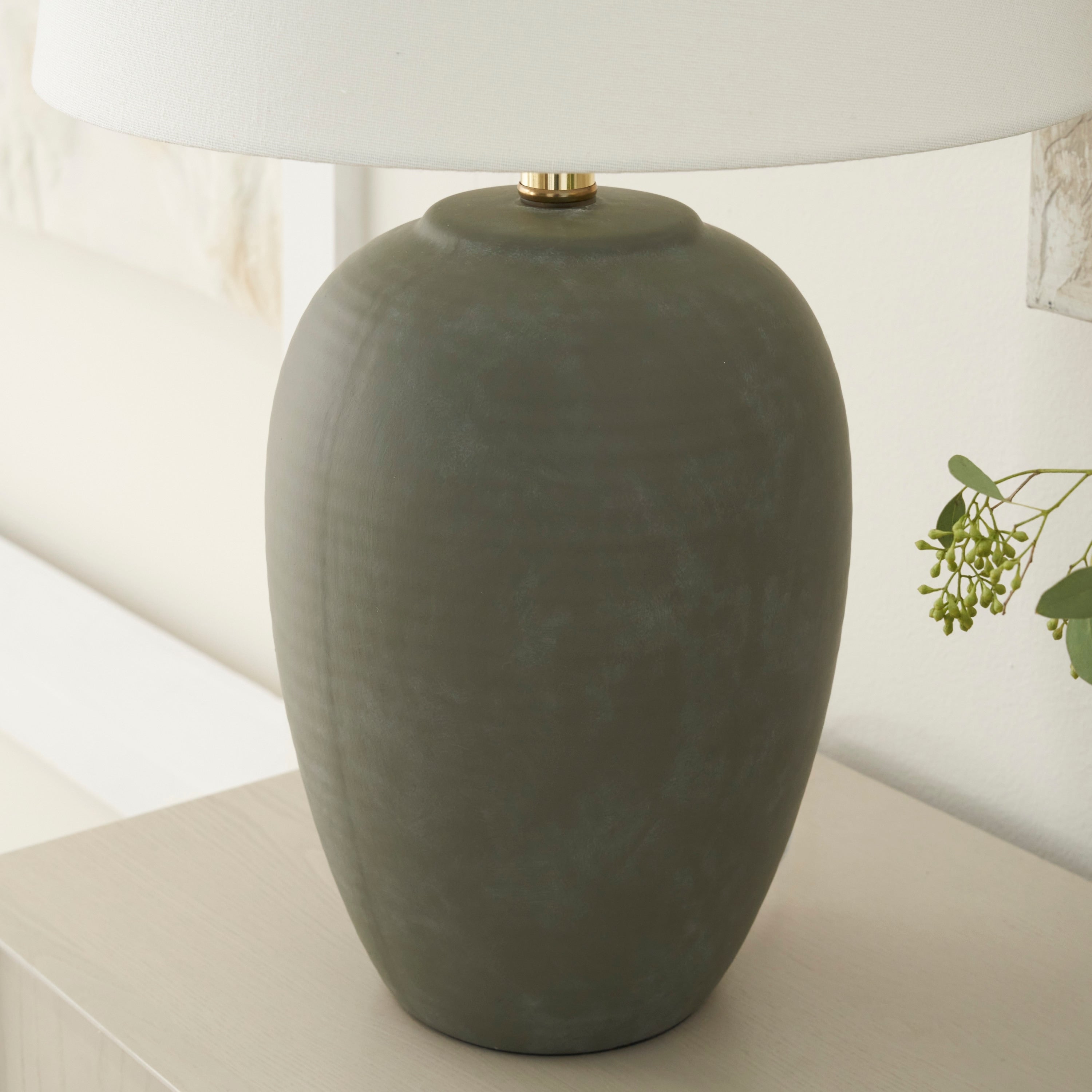 Nourison 23 Unglazed Ceramic Jar Table Lamp