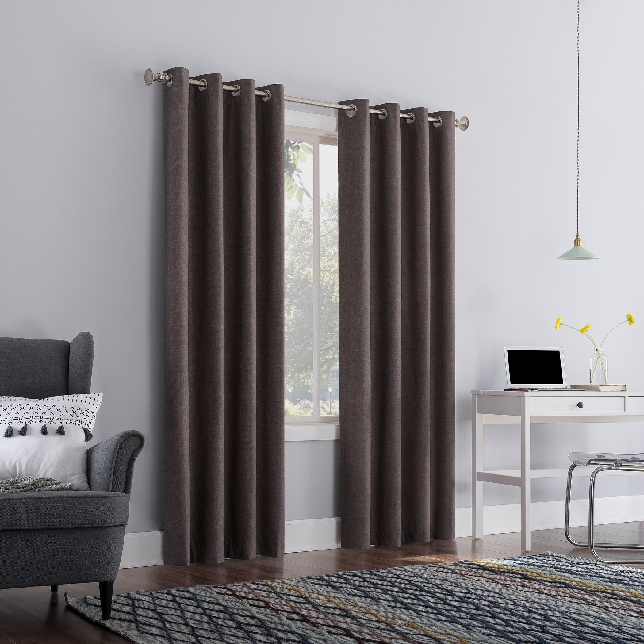 Sun Zero Duran Thermal Insulated Total Blackout Grommet 1-Piece Curtain Panel, Single Panel