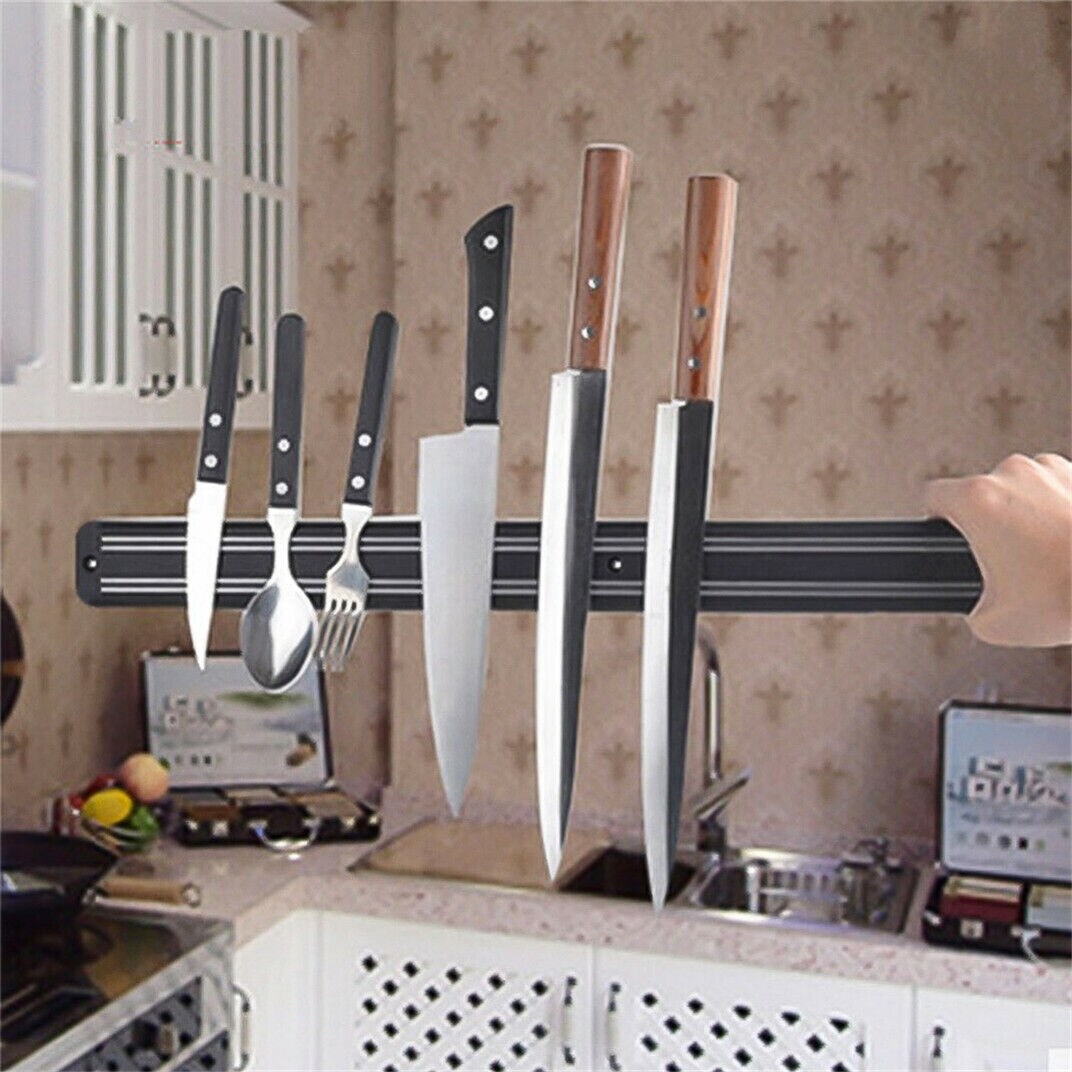 Black Magnetic Knife Holder Strip