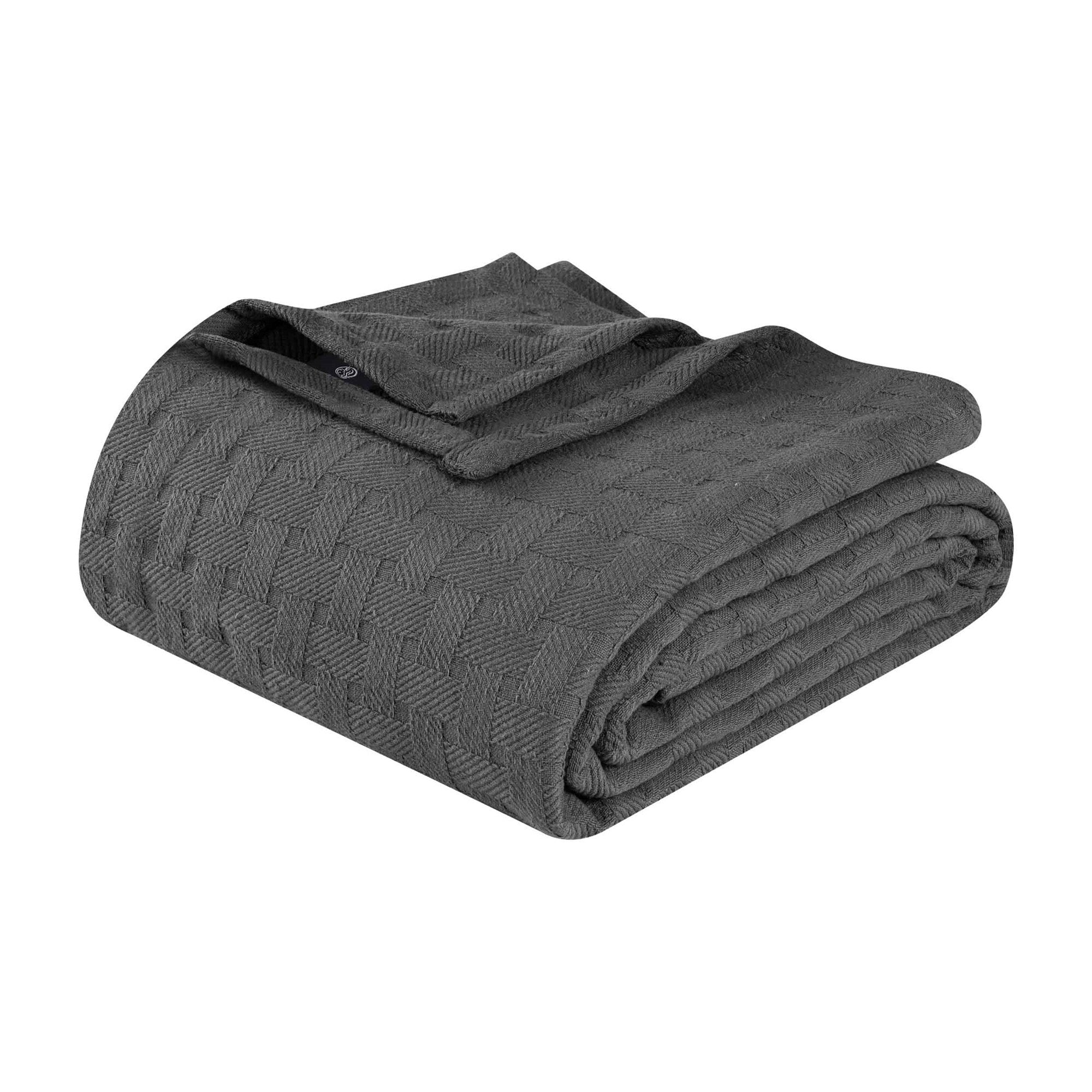 Superior Basketweave All-Season Bedding Cotton Blanket