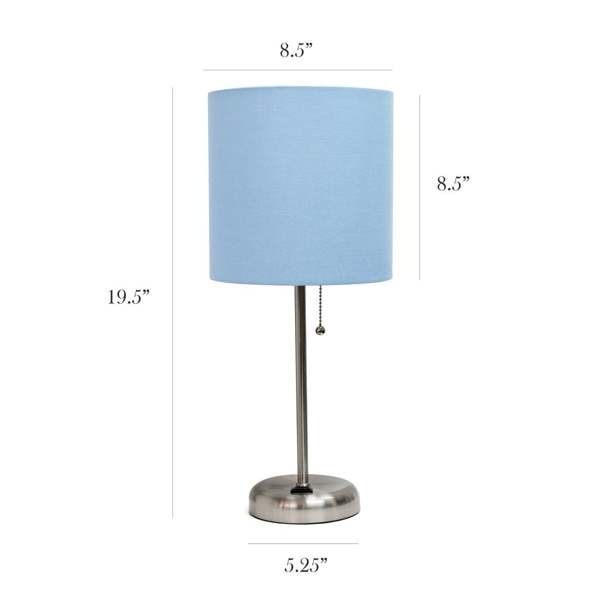 Simple Designs 9.5 Desk Lamp with Charging Outlet and LED Bulb Included - 19.50