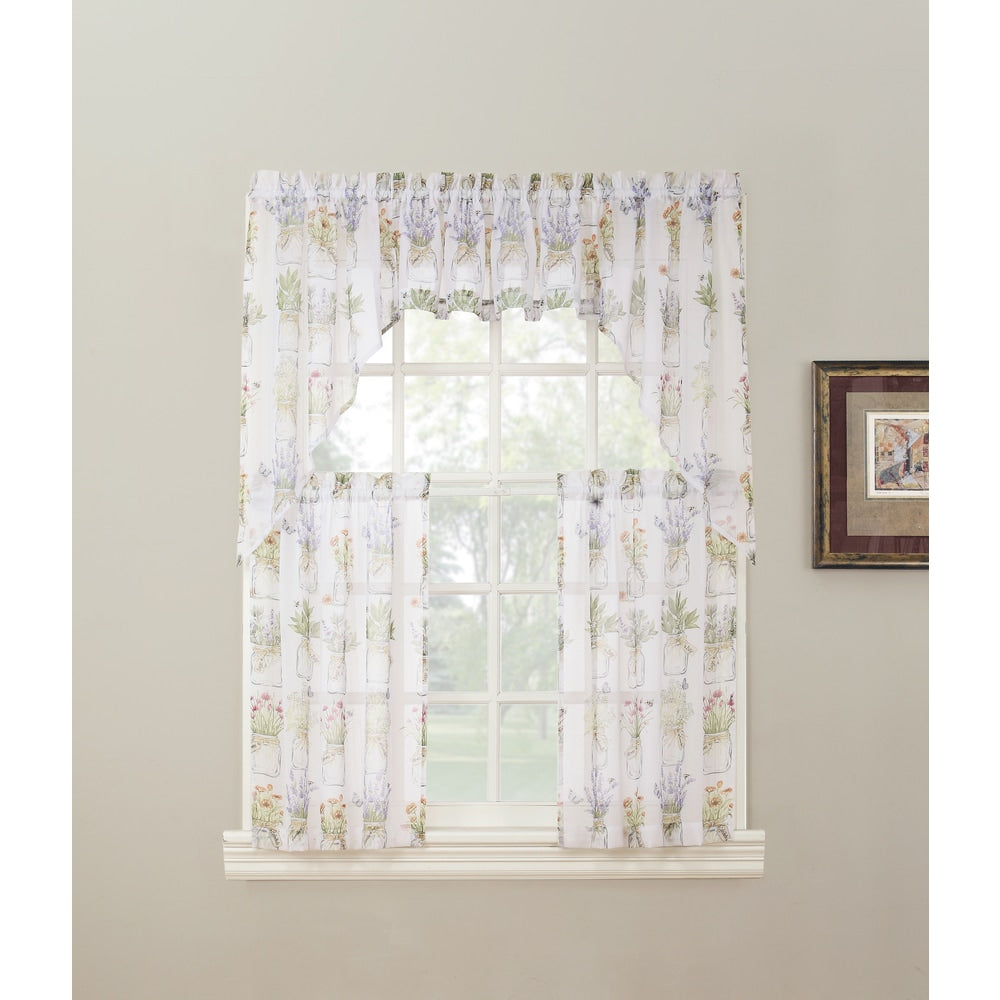 No. 918 Eve's Garden Rod Pocket Window Tier (Pair)