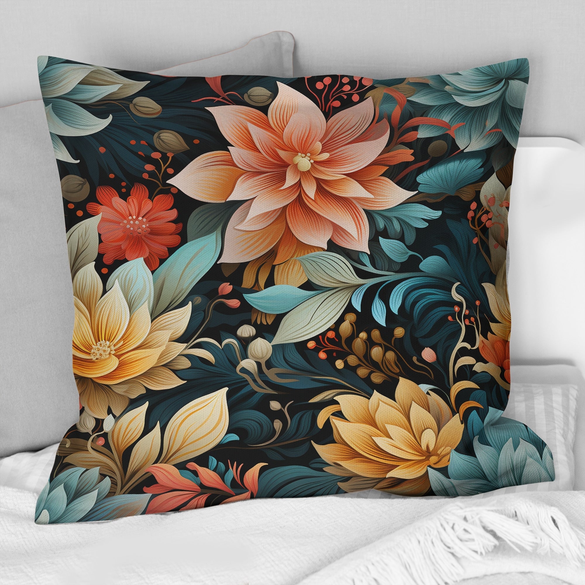 Designart Ultramodern Botanics Floral Pattern III Floral Printed Throw Pillow