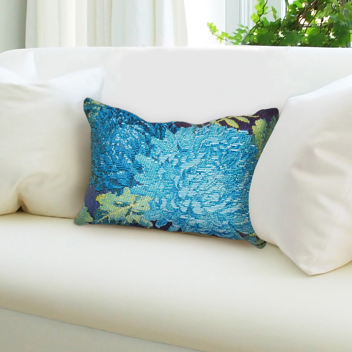 Liora Manne Marina Mums Indoor/Outdoor Pillow