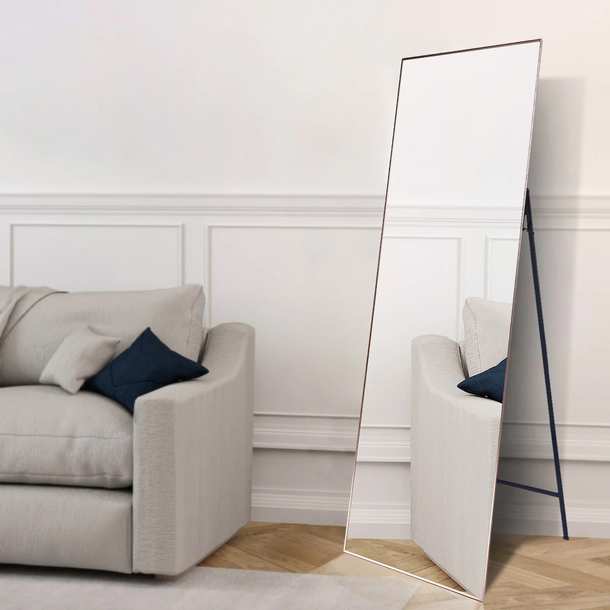 Rectangular Metal Framed Full Length Mirror