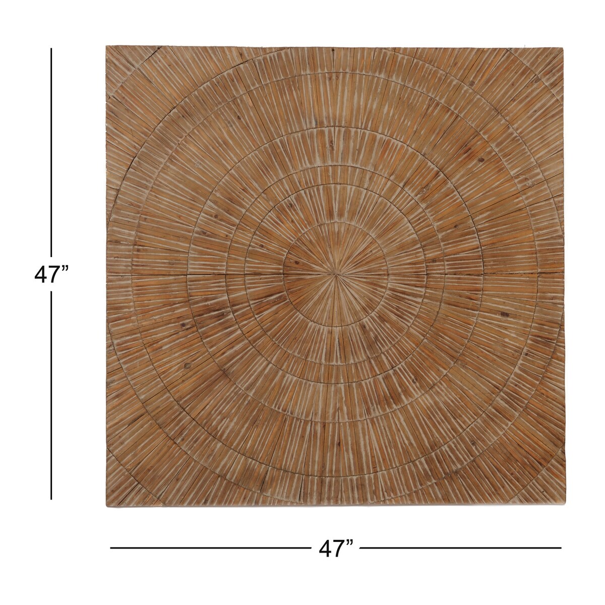 Wood Starburst Handmade Carved Radial Home Wall Decor - Brown - Roche River Decor