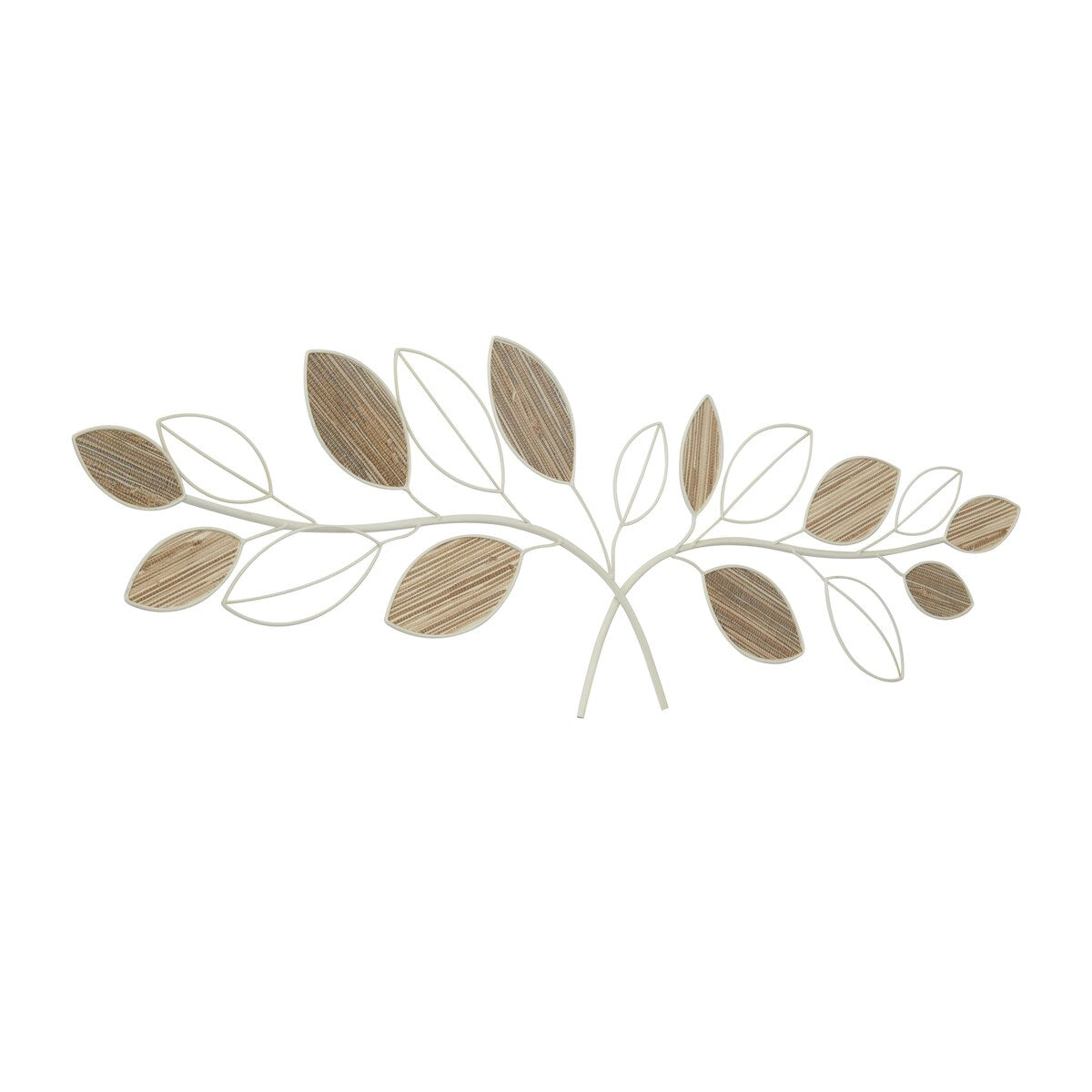 Metal Leaf Home Wall Decor - Brown - Roche River Decor