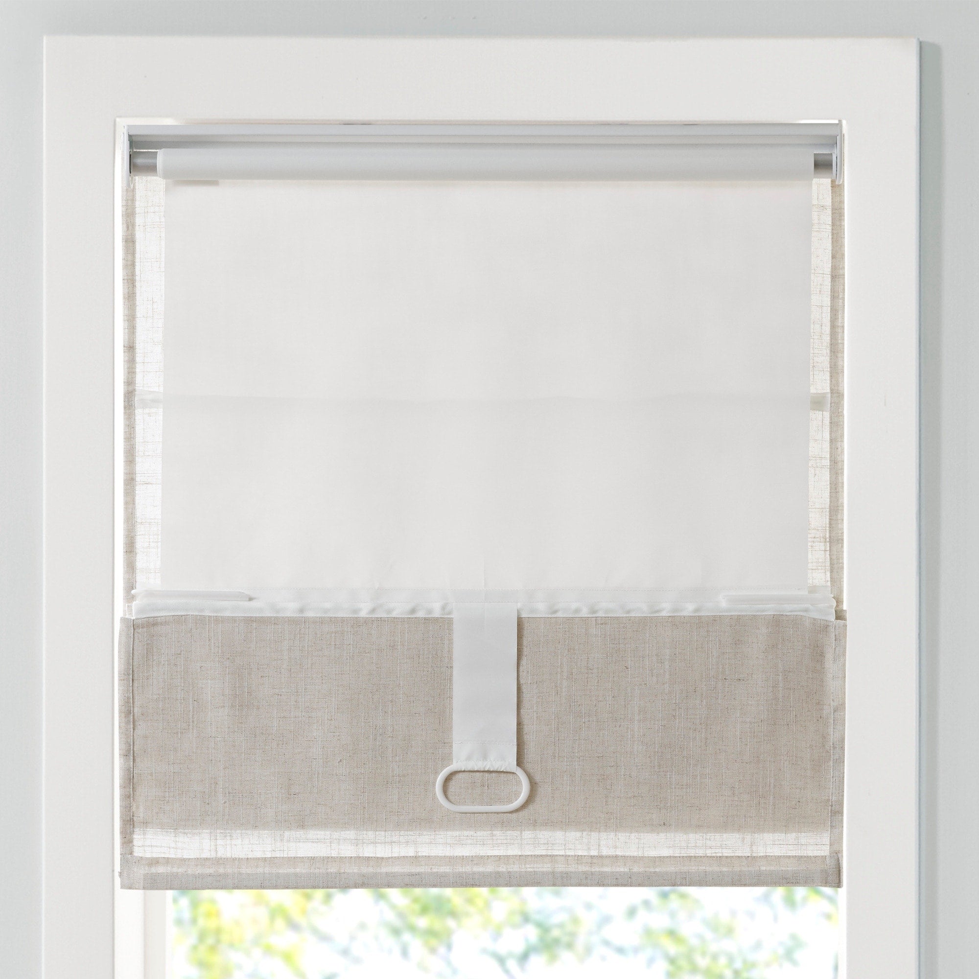 Madison Park Suvi Linen Blend Light Filtering Cordless Roman Shade