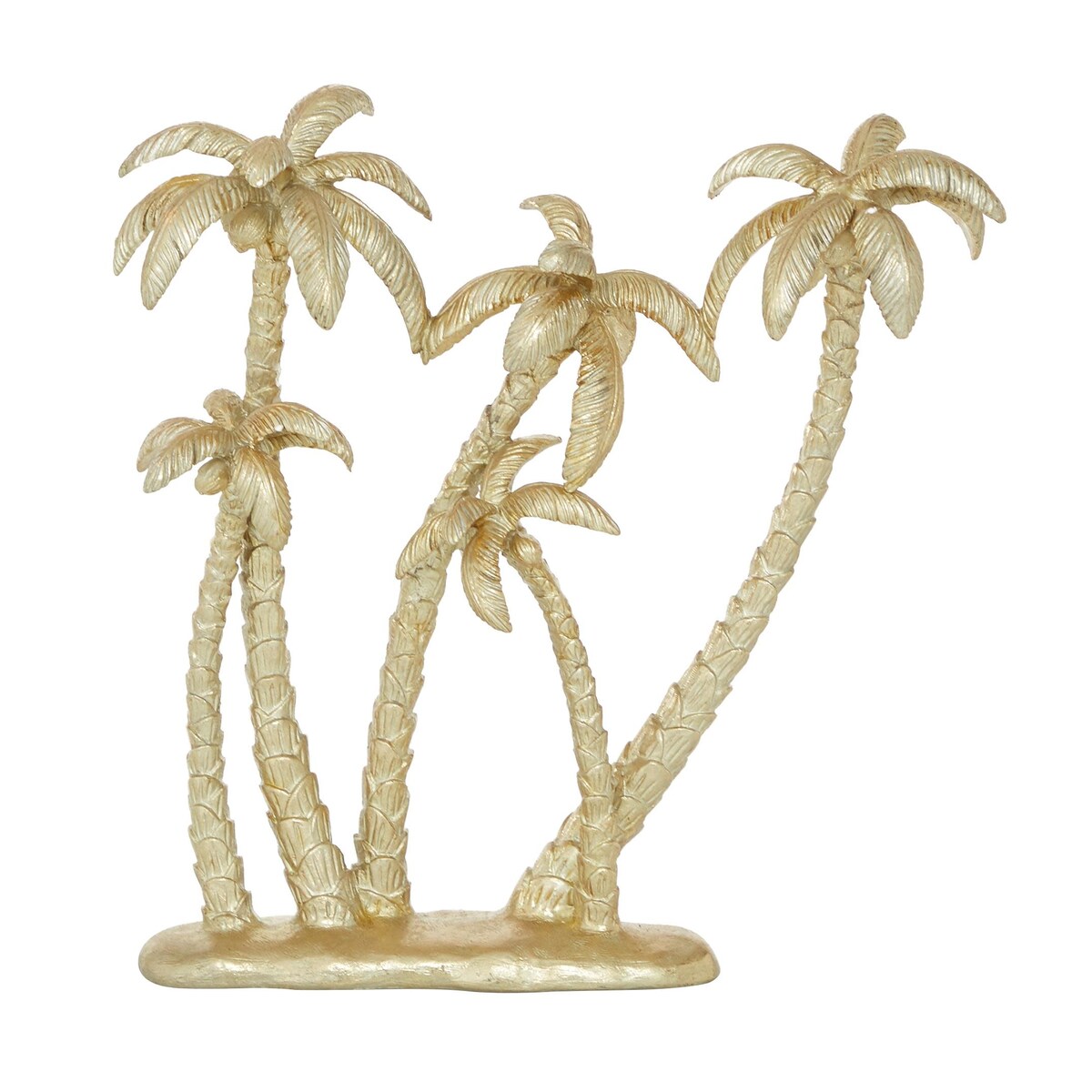 Polyresin Tree Palm Decorative Sculpture - Gold - Roche River Decor