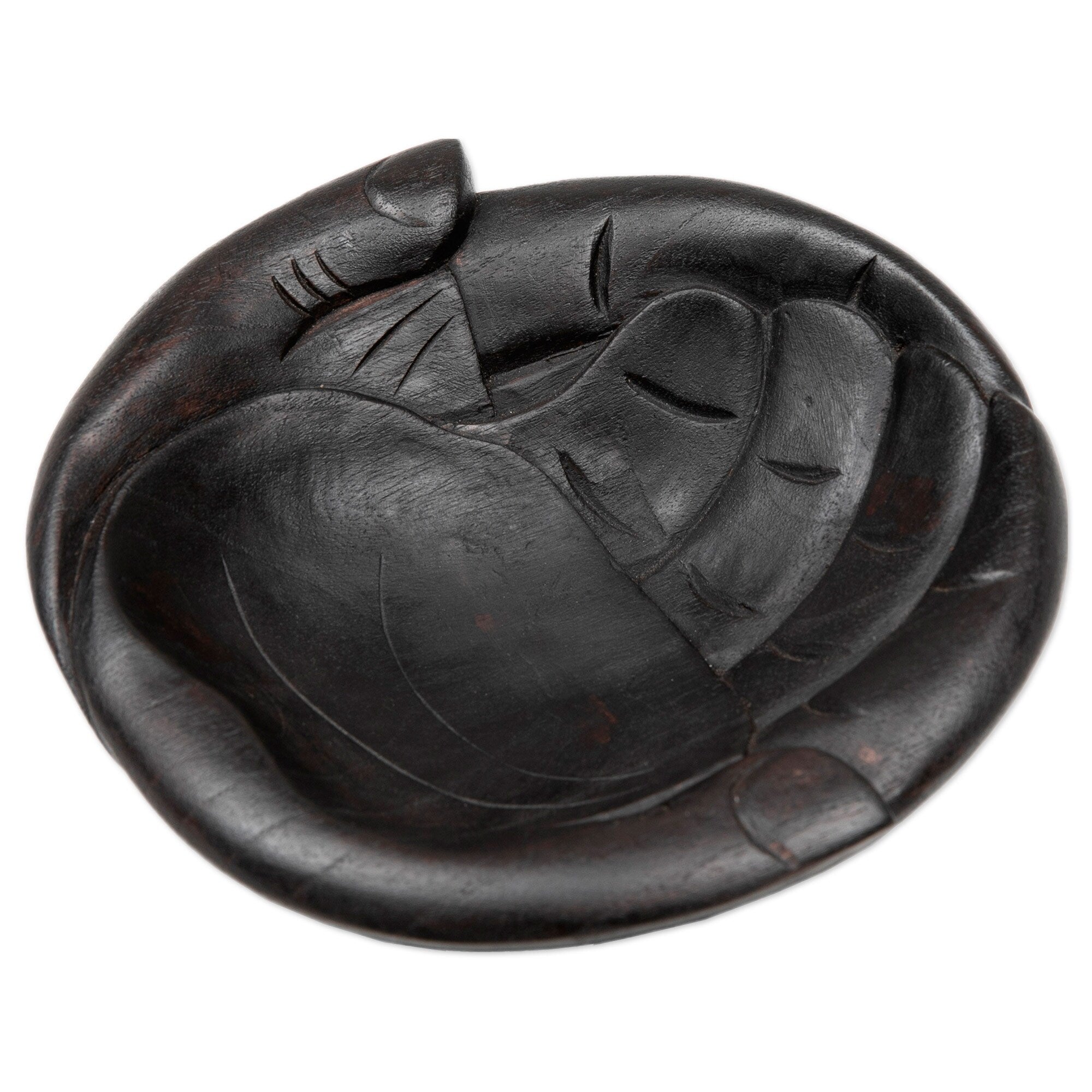 Novica Handmade Receiving Hands Wood Catchall